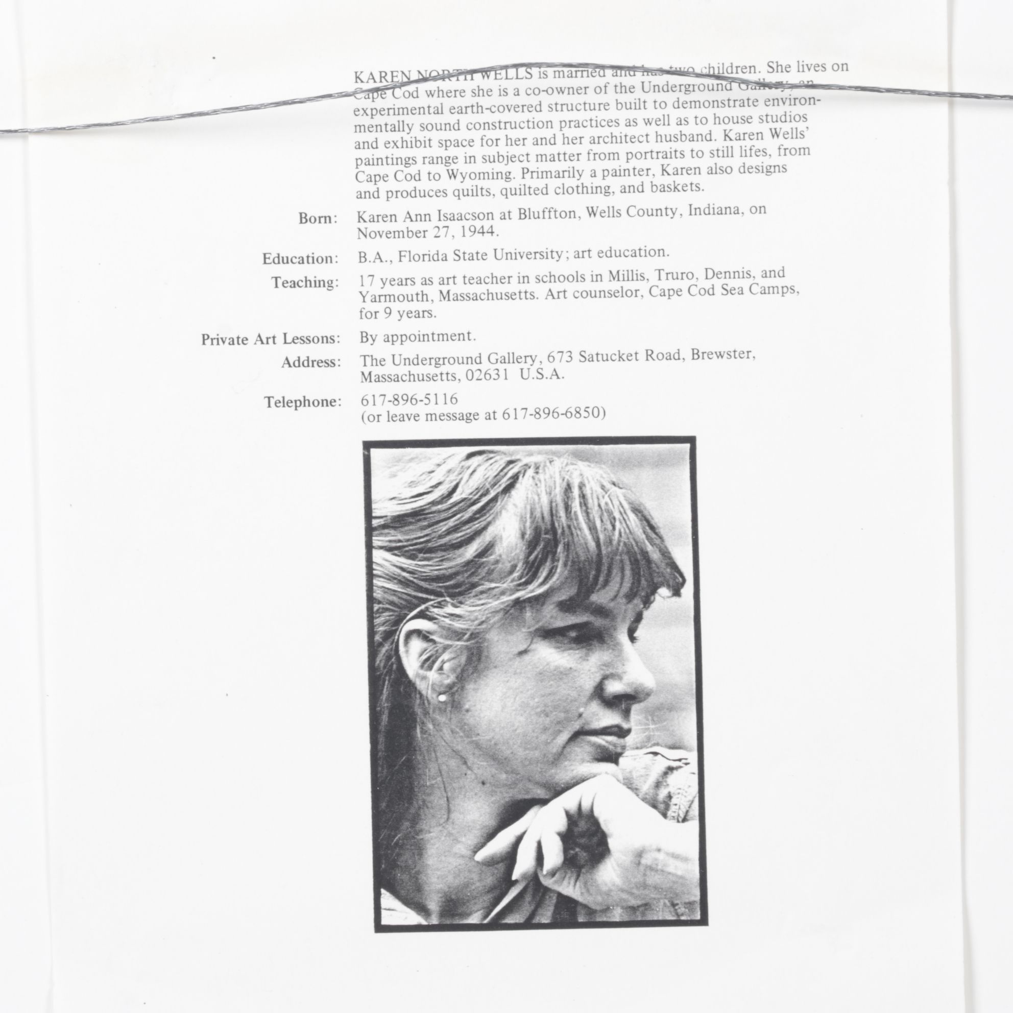 Karen North Wells Watercolor Painting of Wetland Landscape at Sunrise