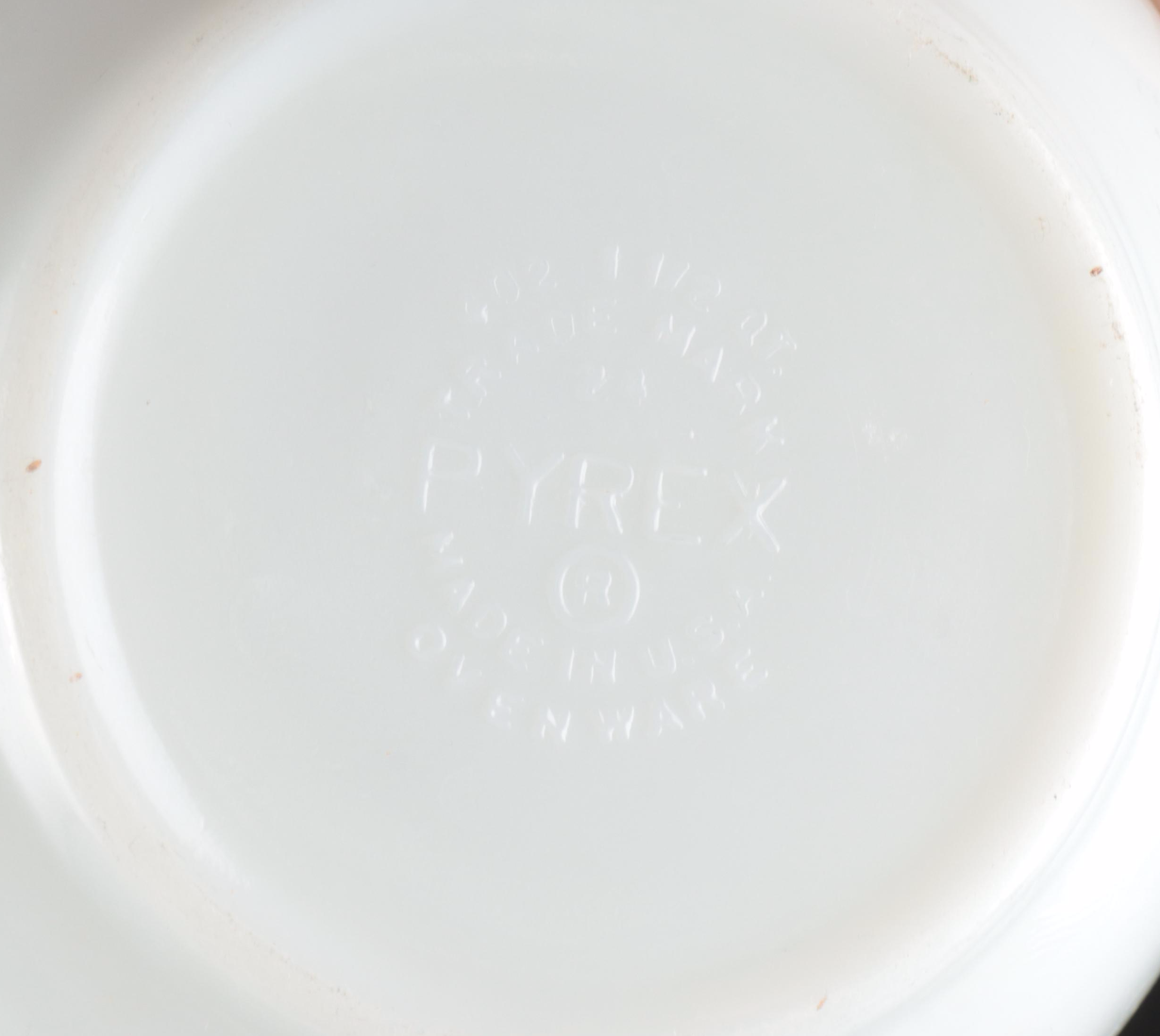 Pyrex "Snowflake Blue" Nesting Bowls with Other Pyrex Bowls