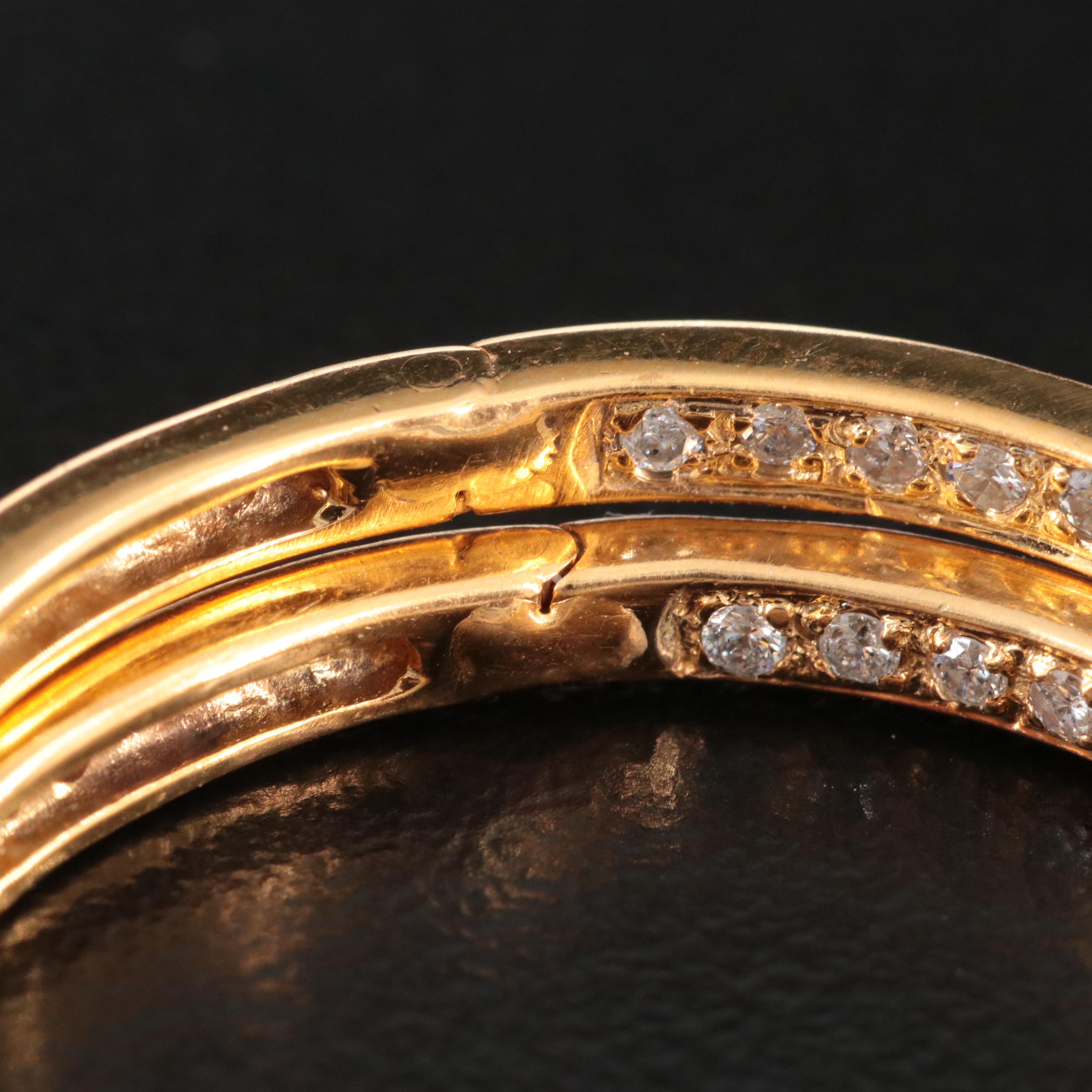 14K 0.75 CTW Diamond Inside-Out Hoop Earrings