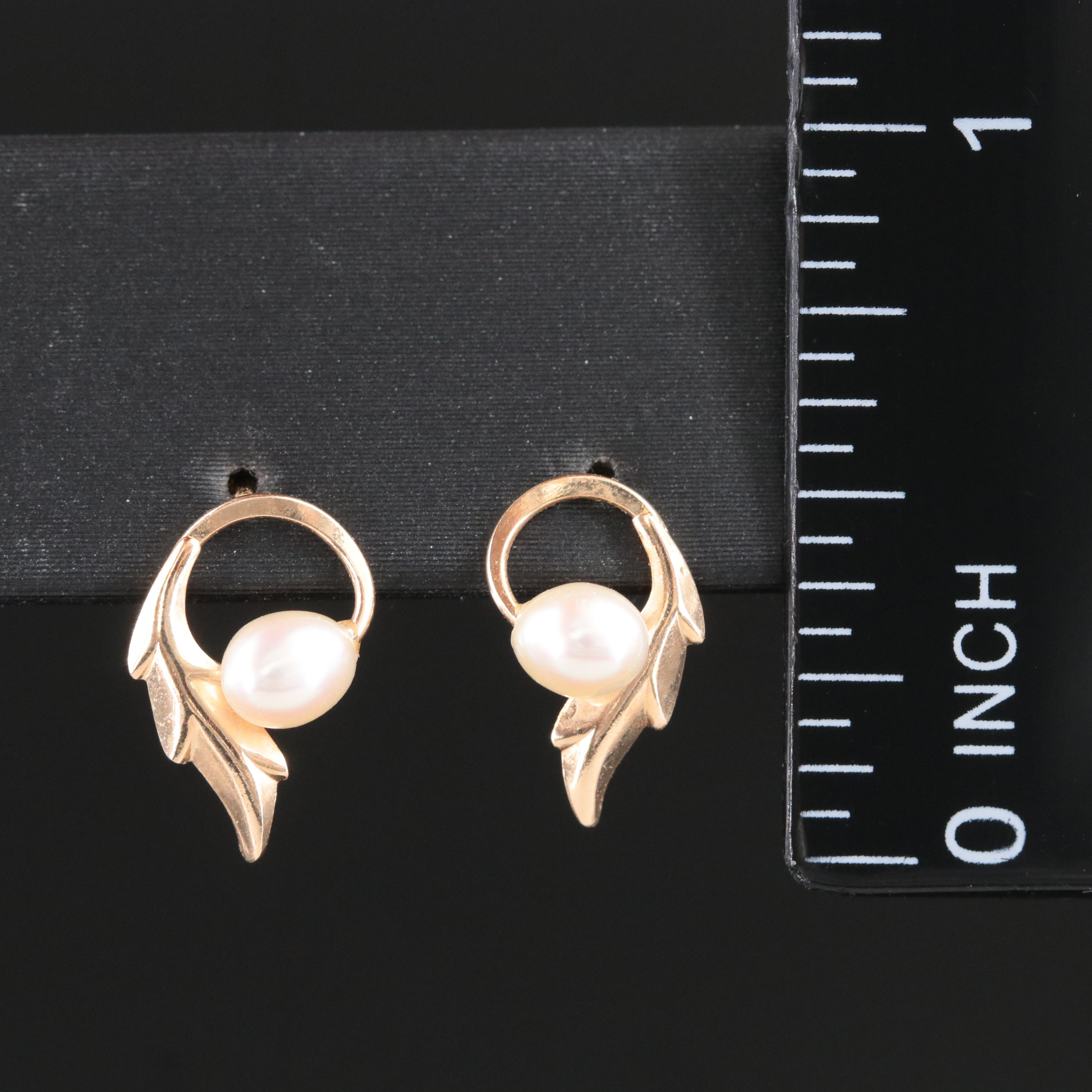 14K Pearl Earrings