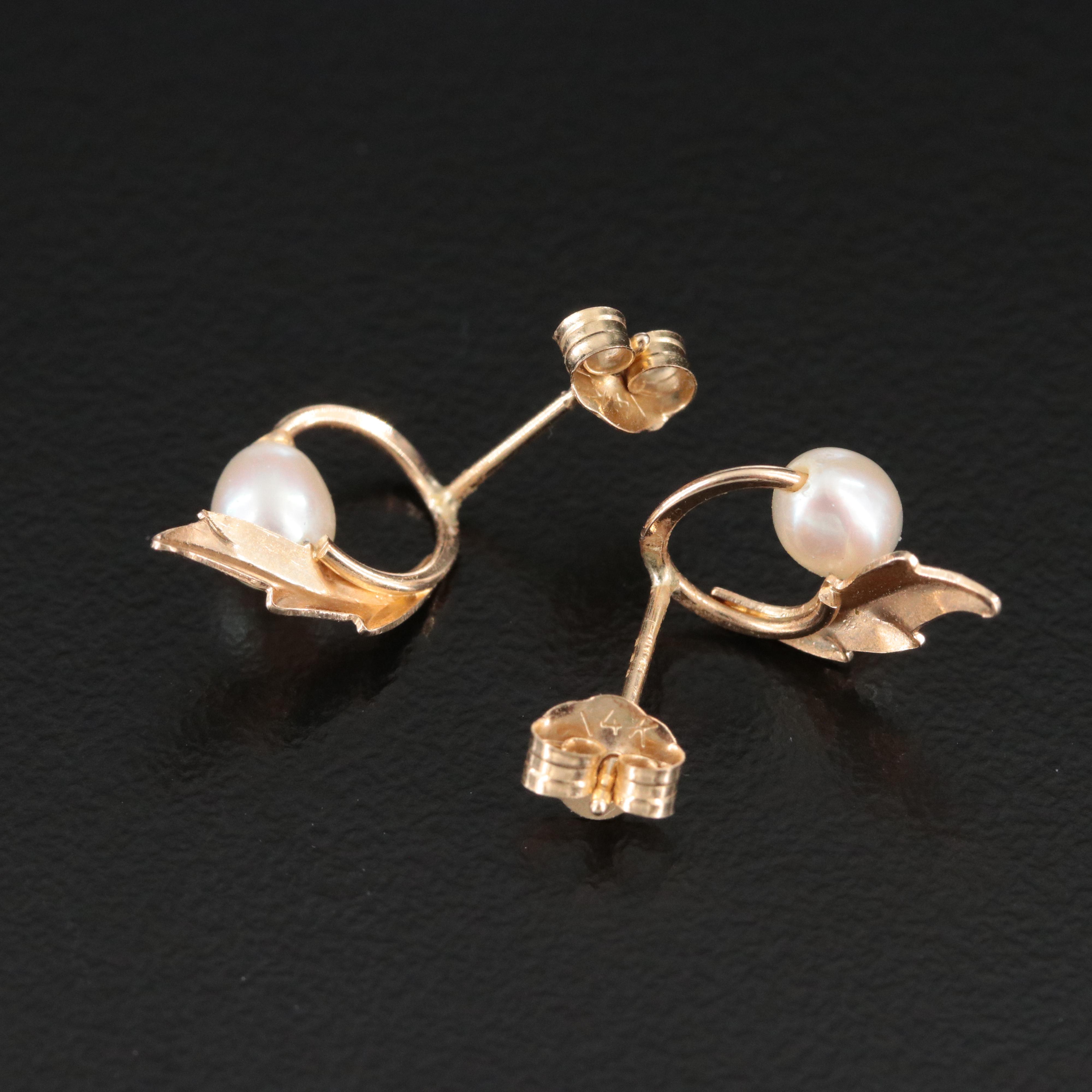 14K Pearl Earrings