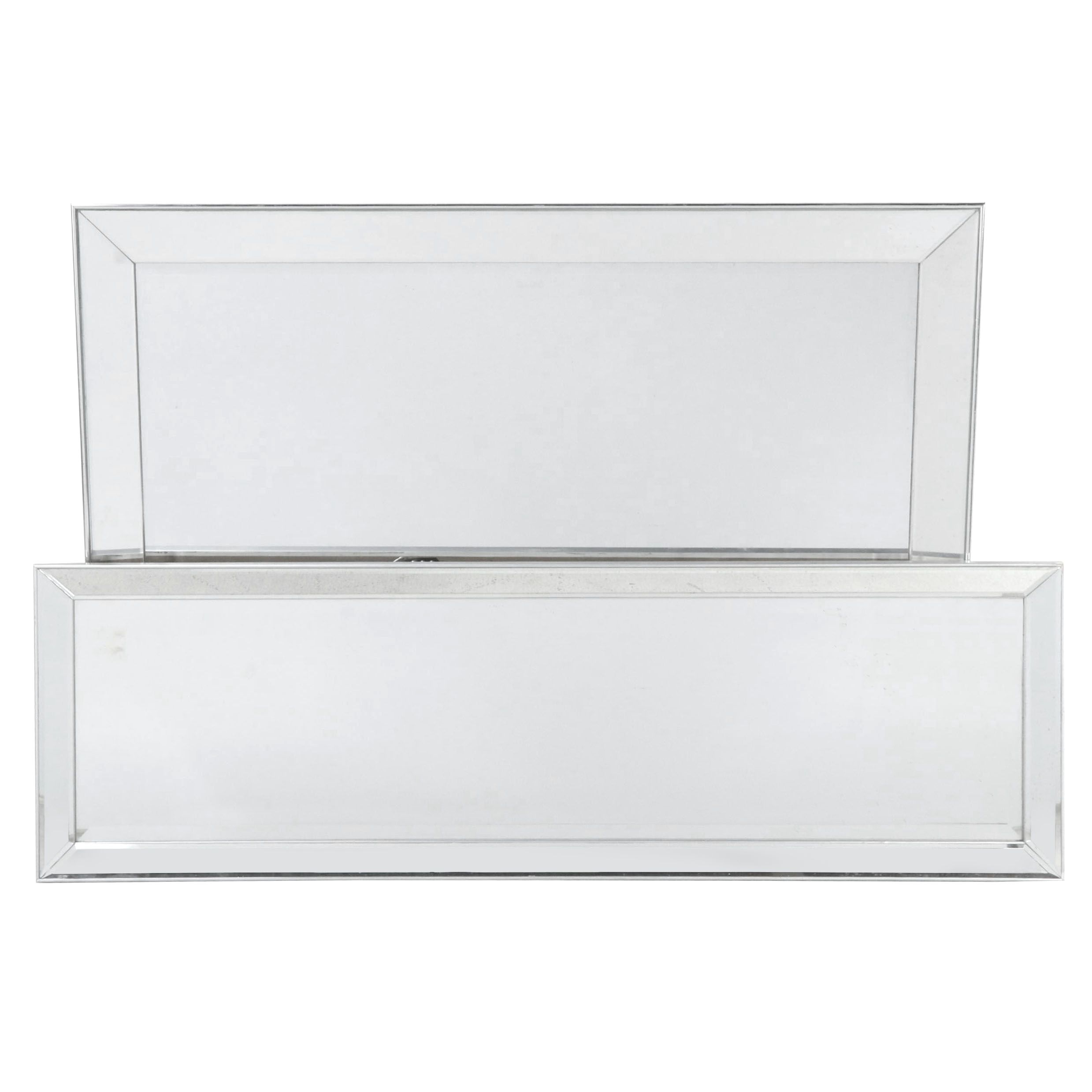 Contemporary Silvered Beveled Wall Mirrors