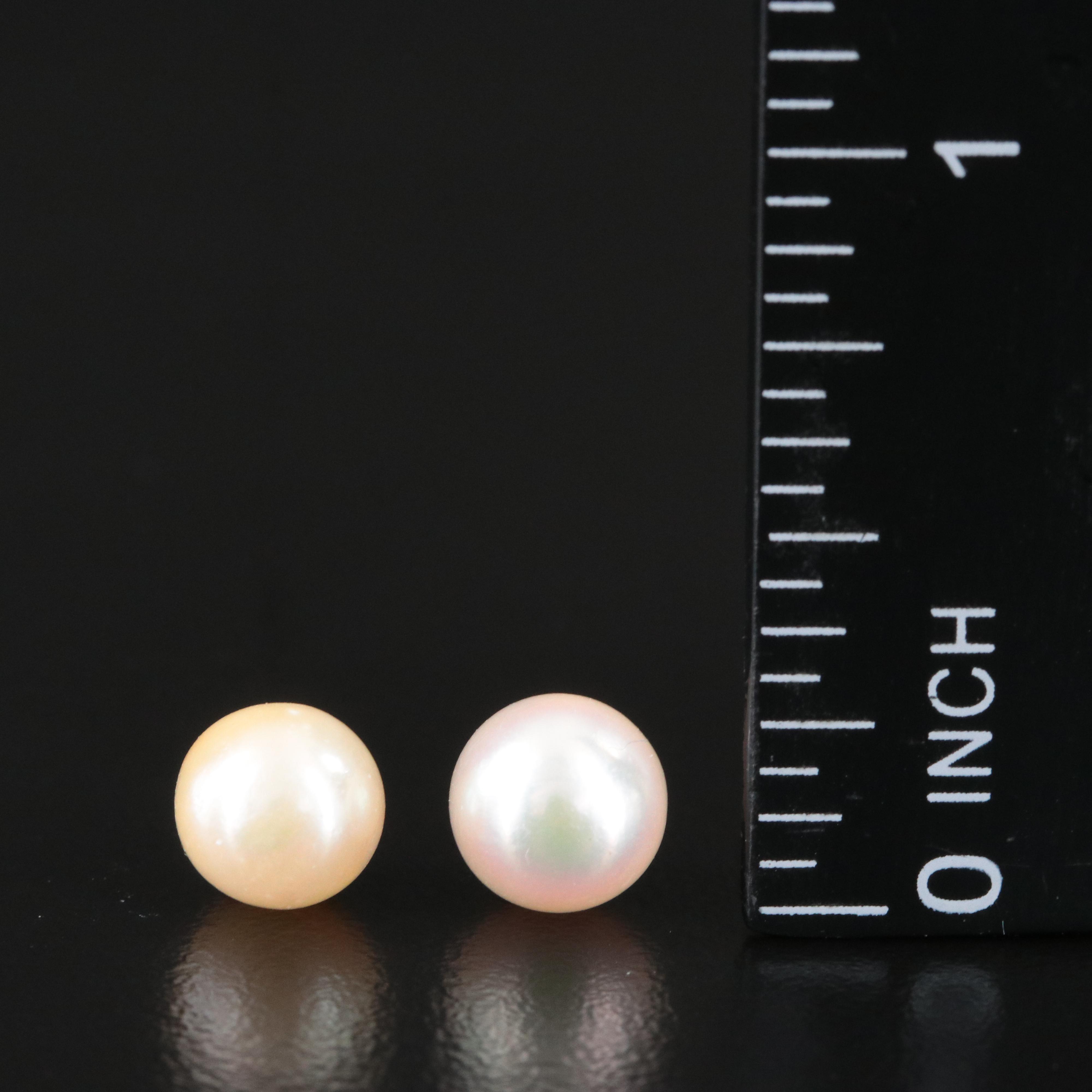 14K Pearl Single Earrings