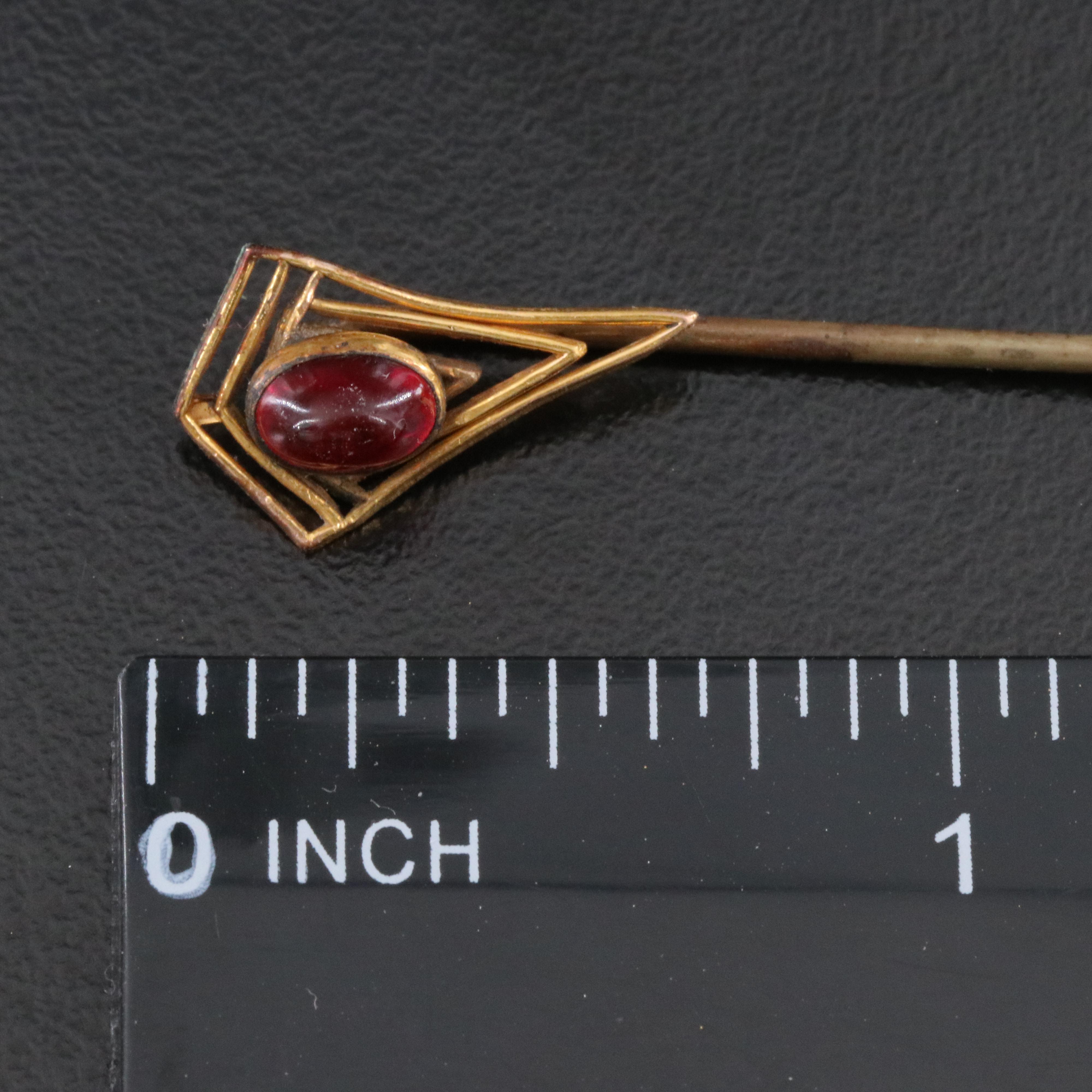 Antique Stickpin Selection Including Glass, Rhinestone and Enamel