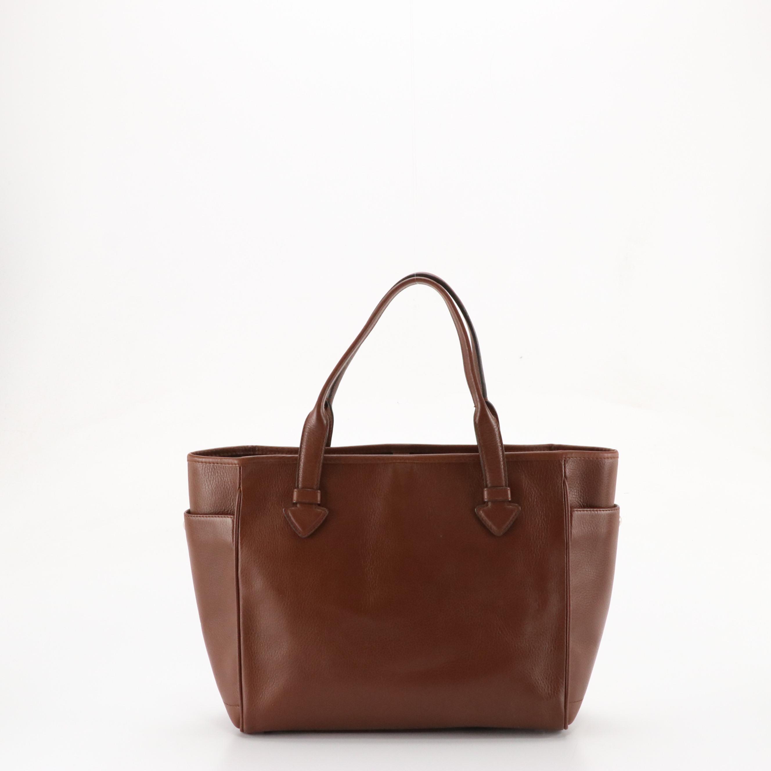 Loewe Heritage Tote in Brown Grained Leather