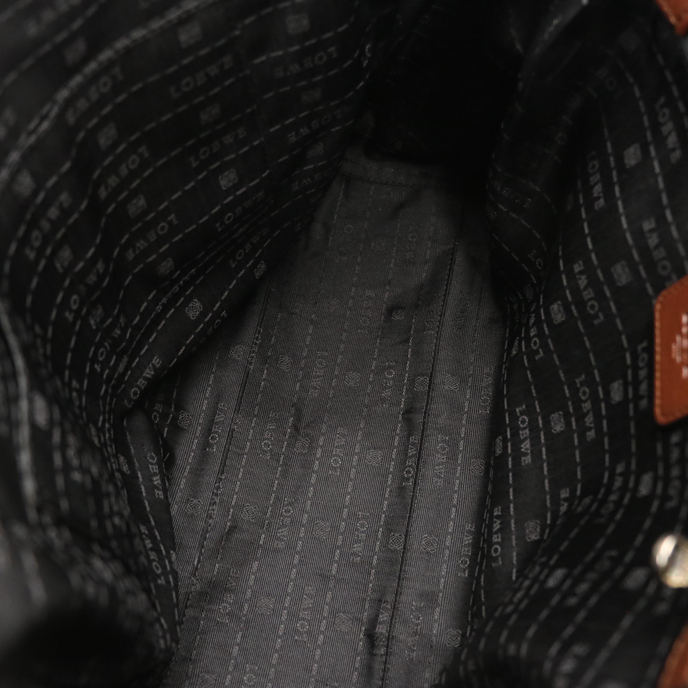 Loewe Heritage Tote in Brown Grained Leather