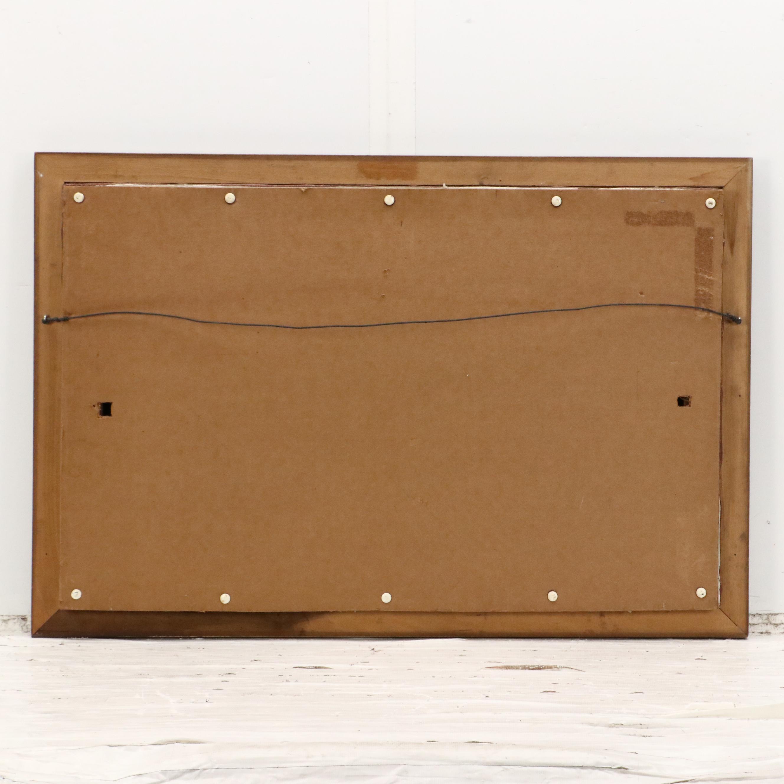 Oil Painting of Canadian Geese in Flight, 20th Century