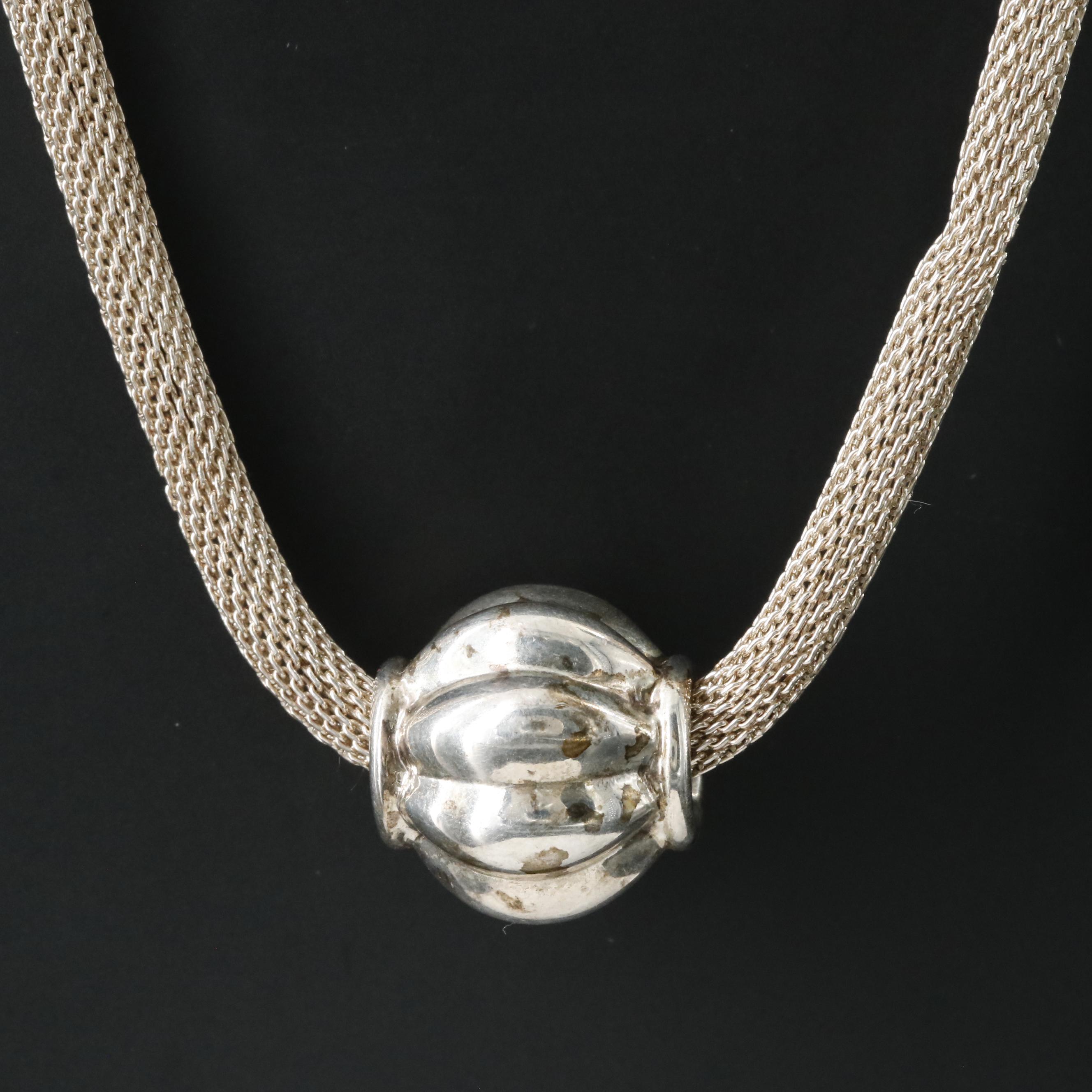 Sterling Slide Pendant Necklace