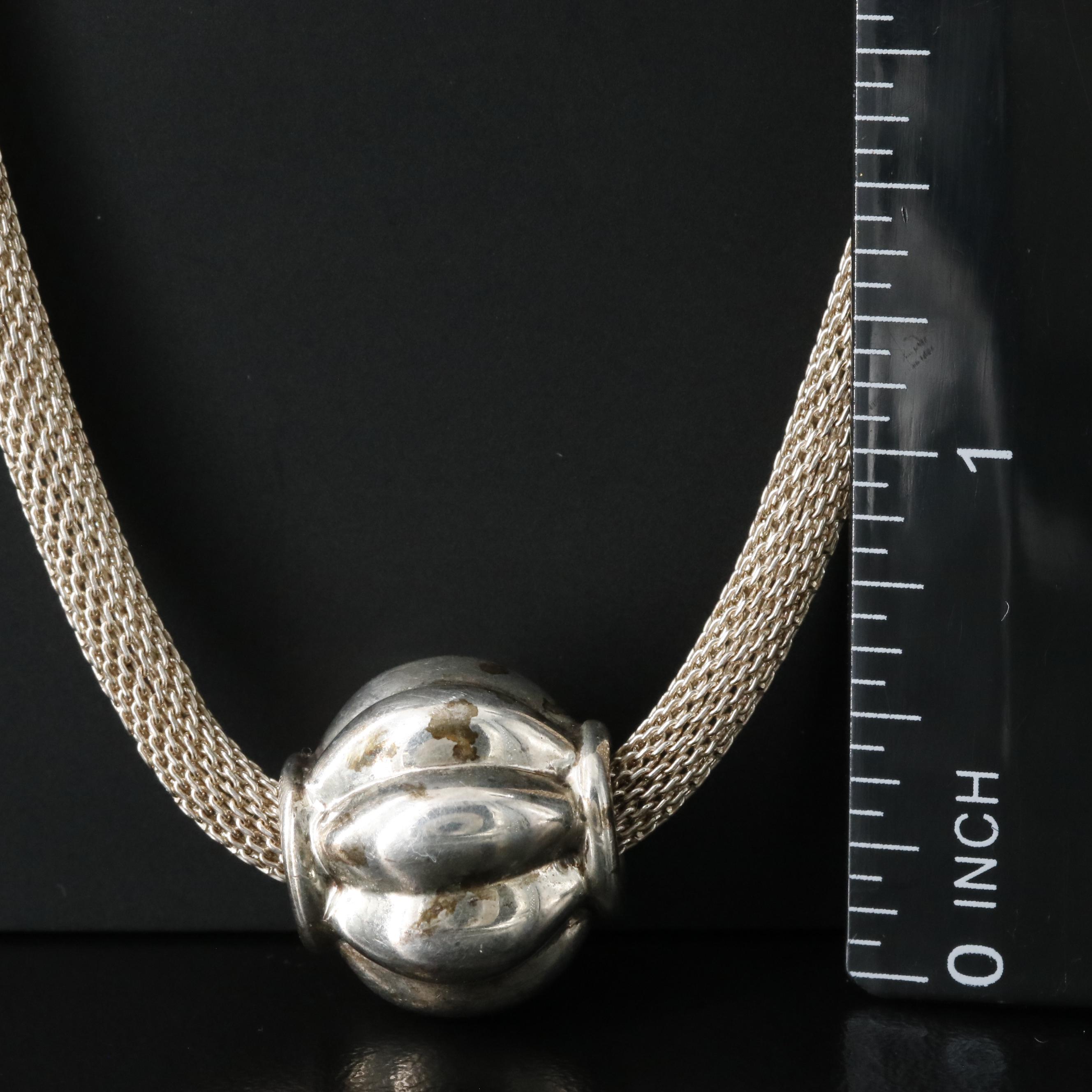 Sterling Slide Pendant Necklace