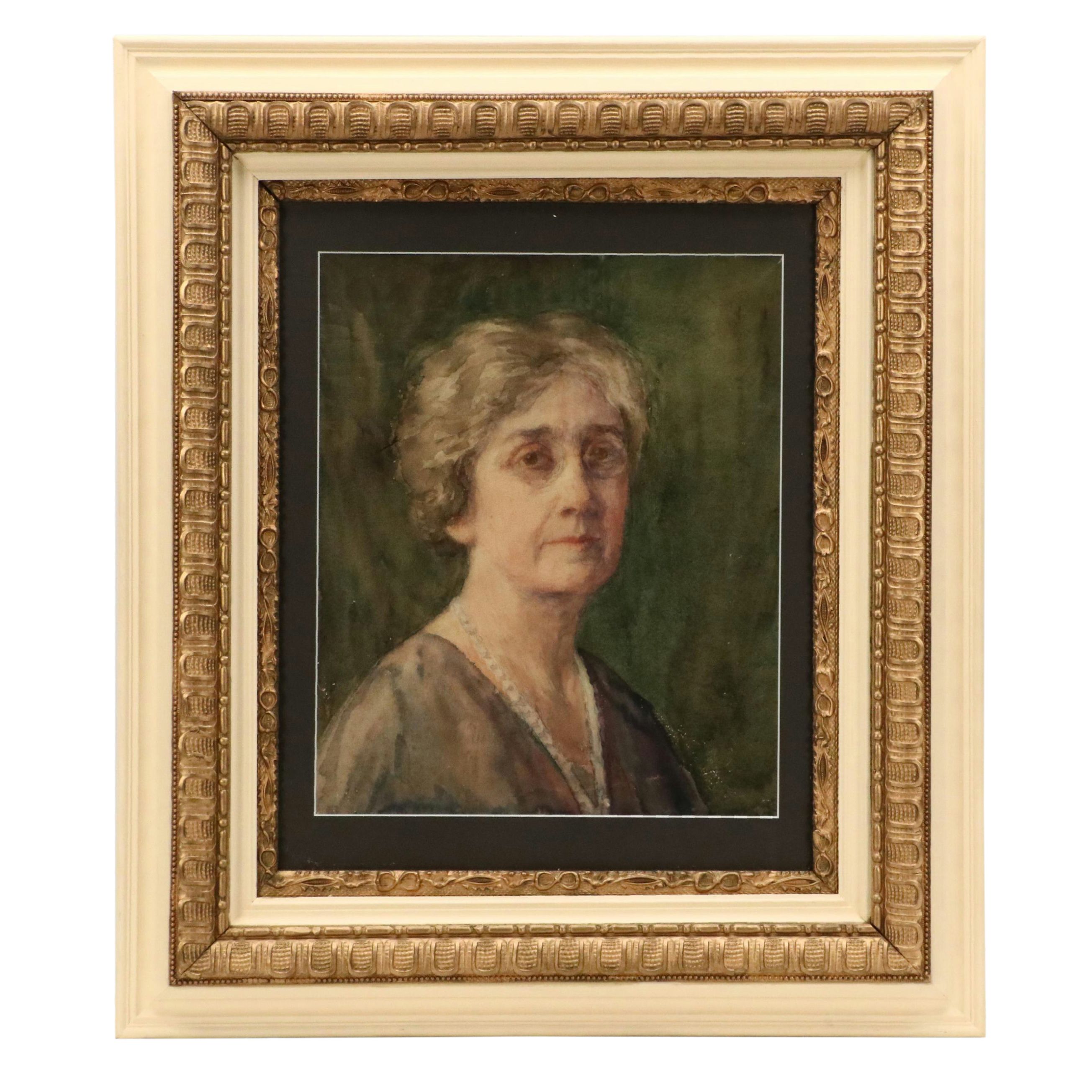 Elizabeth Gowdy Baker Watercolor Portrait of Woman, Late 19th–20th Century