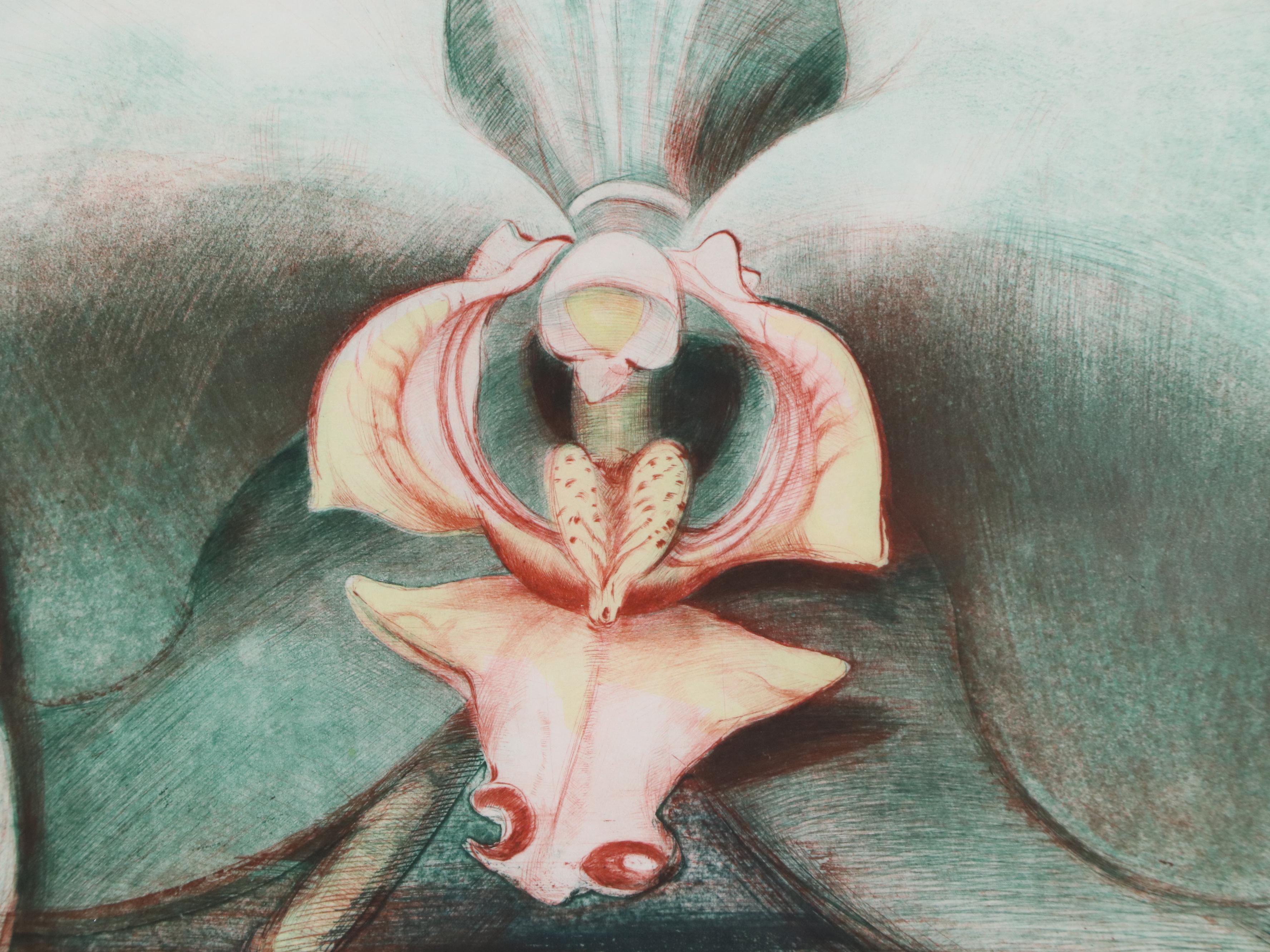 Floral Etching à la Poupée "Moth Orchids," 1988