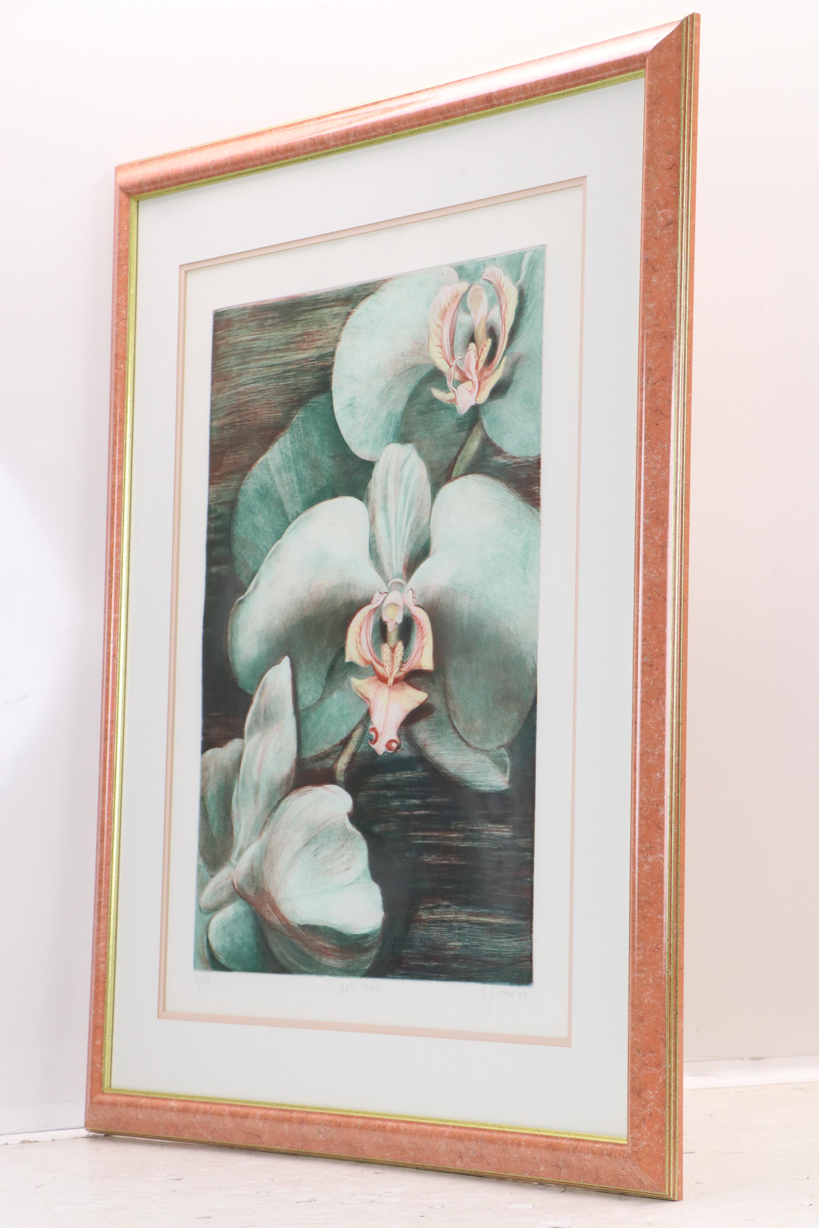 Floral Etching à la Poupée "Moth Orchids," 1988