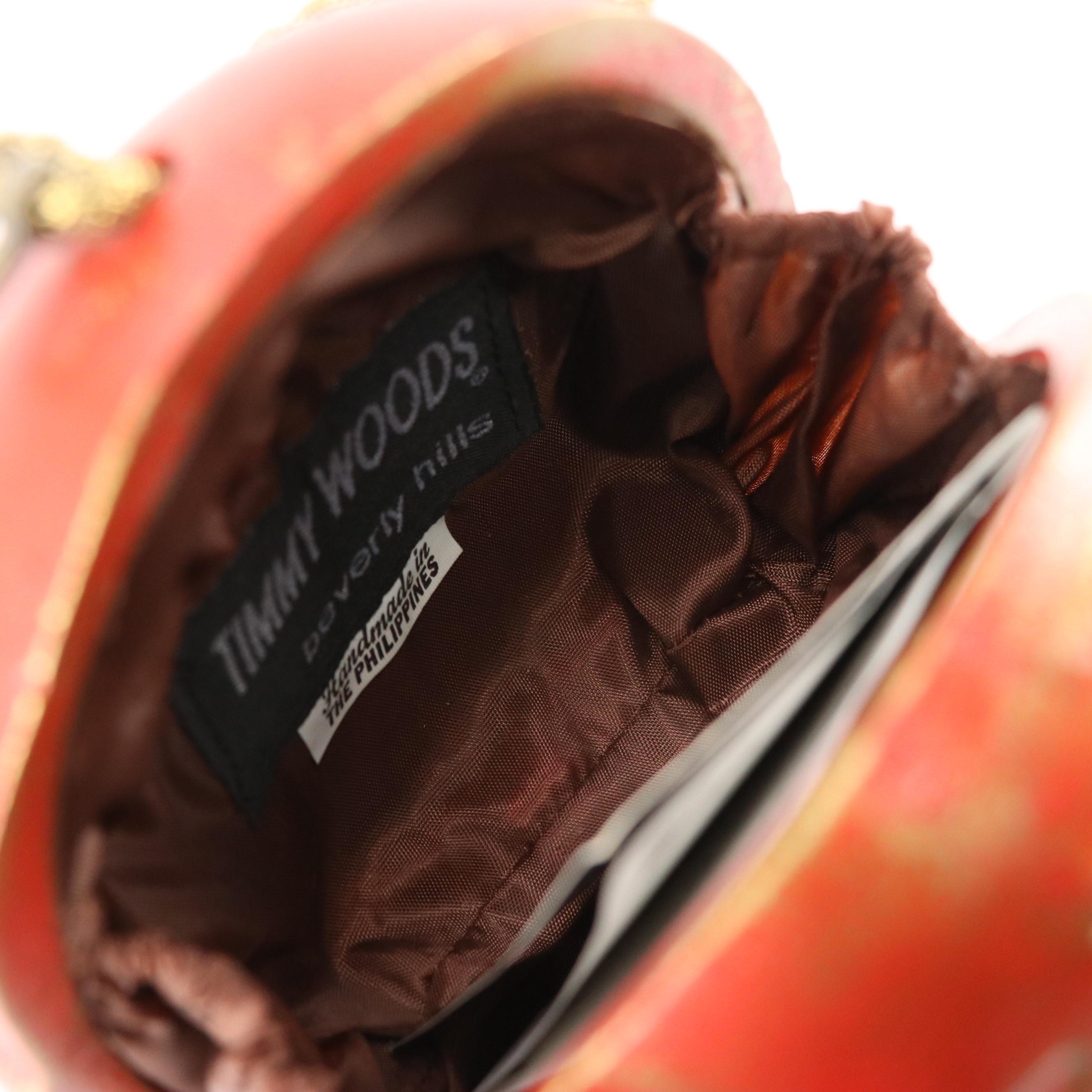 Timmy Woods Hand-Carved and Painted Wooden Santa Claus Bag