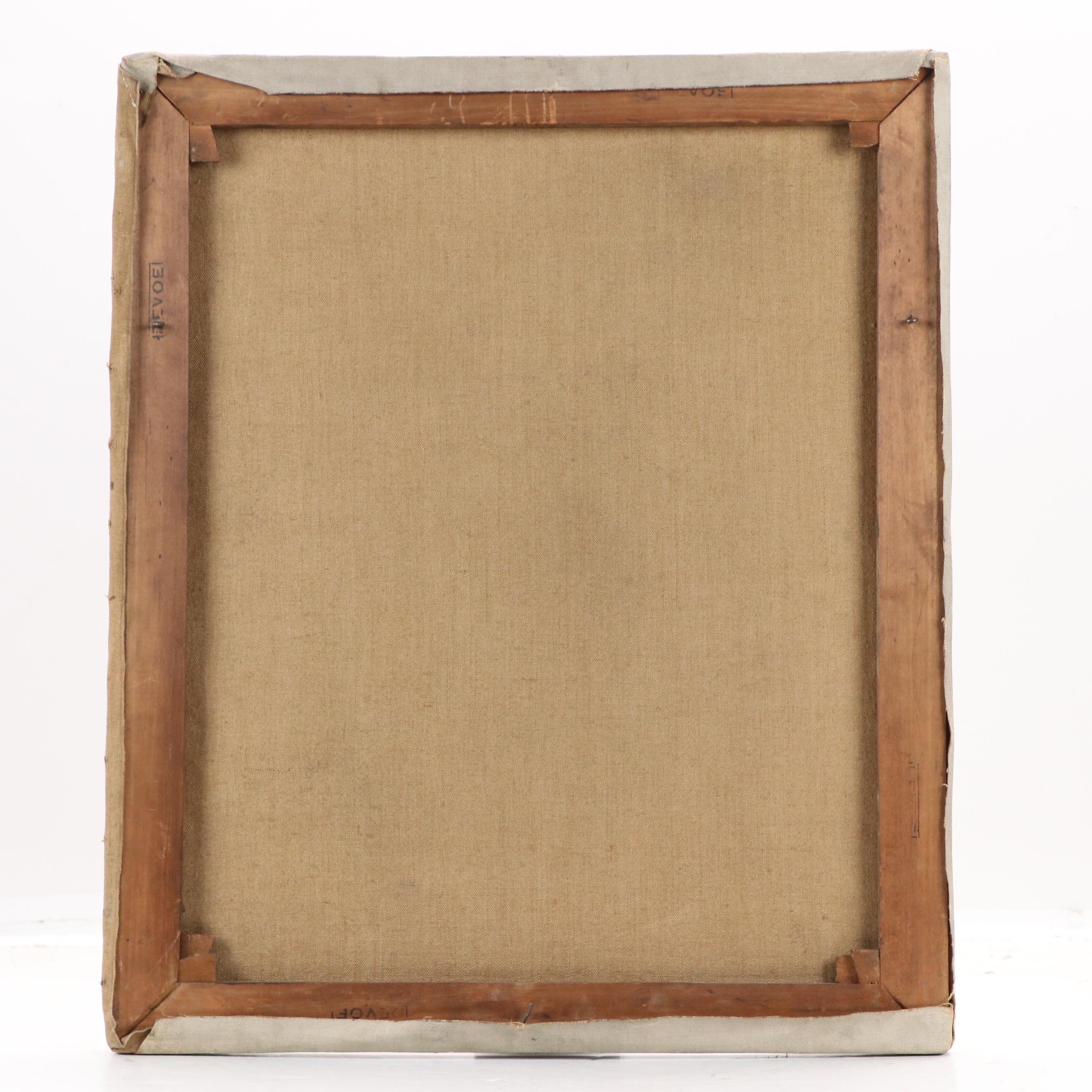 American School Oil Painting Portrait of Child, 1942