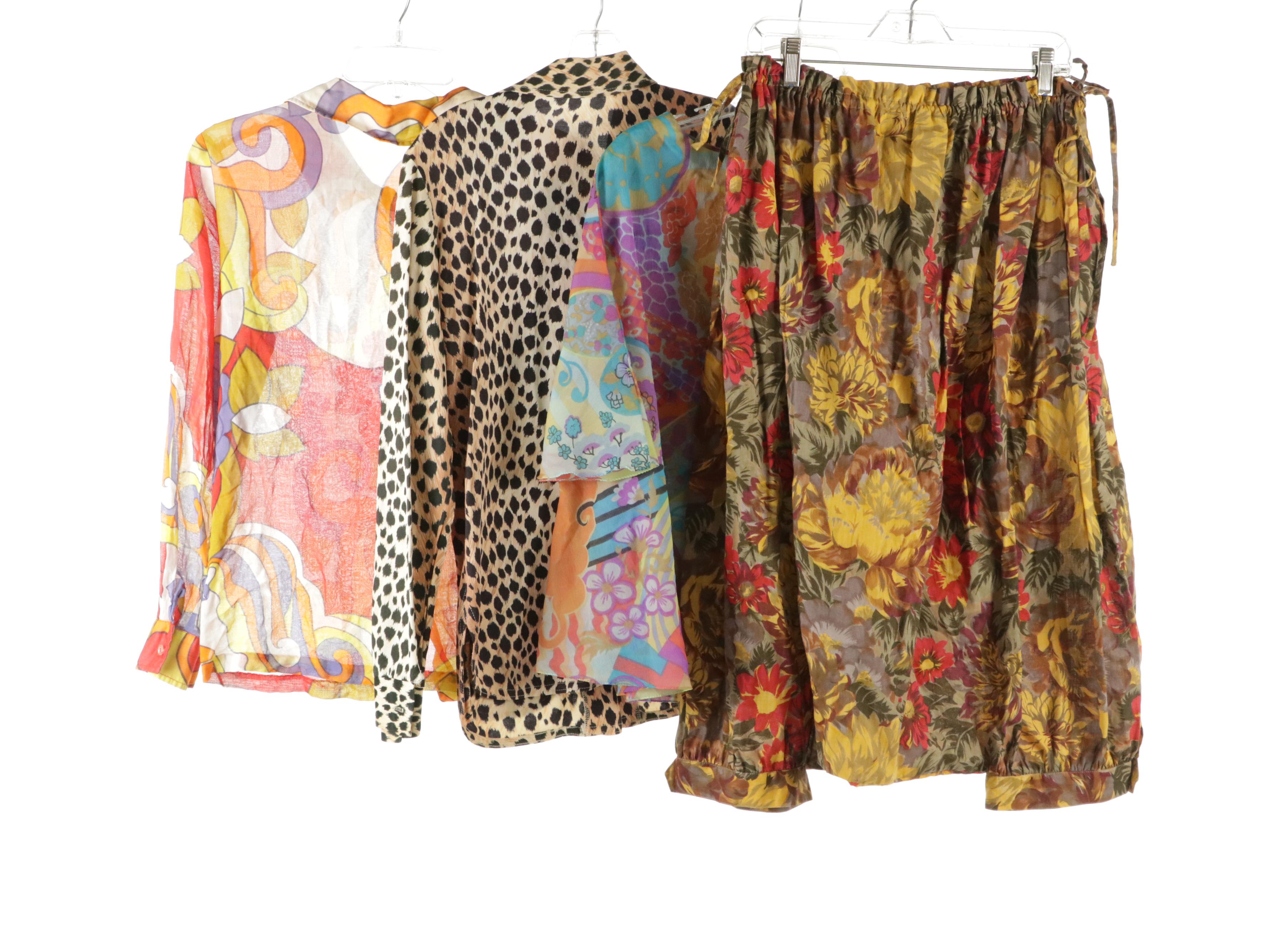 Victoire Floral Tie-Waist Harem Capris, Tails of Mister Pants Shirt & More Tops