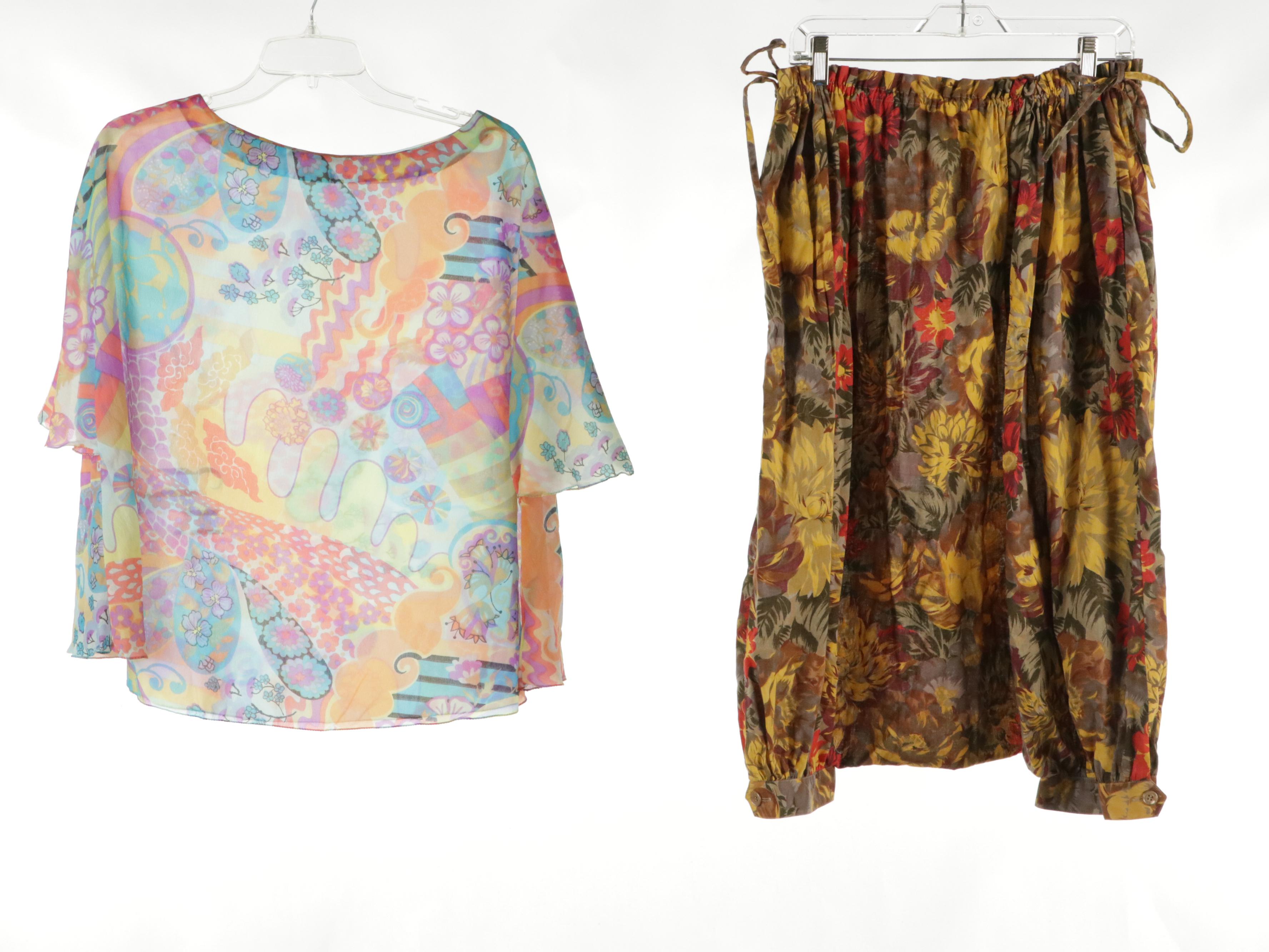 Victoire Floral Tie-Waist Harem Capris, Tails of Mister Pants Shirt & More Tops