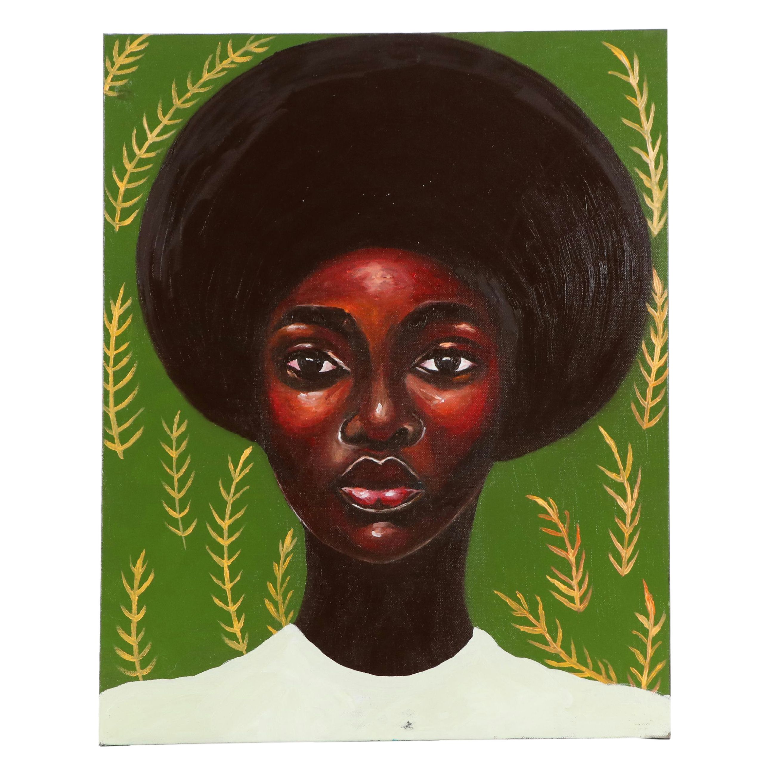 Oluwakemi Omowaire Oil Portrait "The Journey of Being.," 21st Century