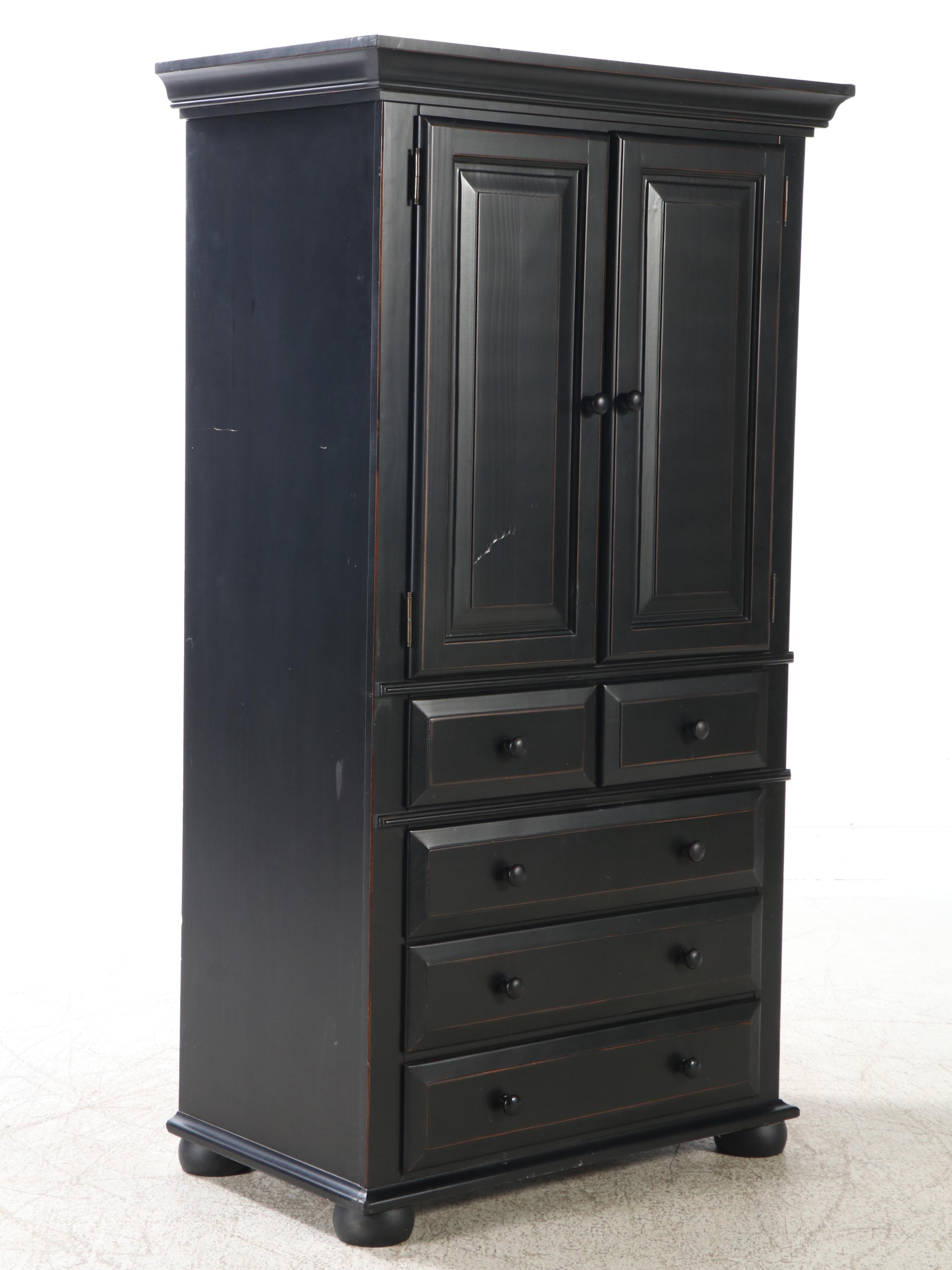Ballard Designs Painted Wood Entertainment Armoire