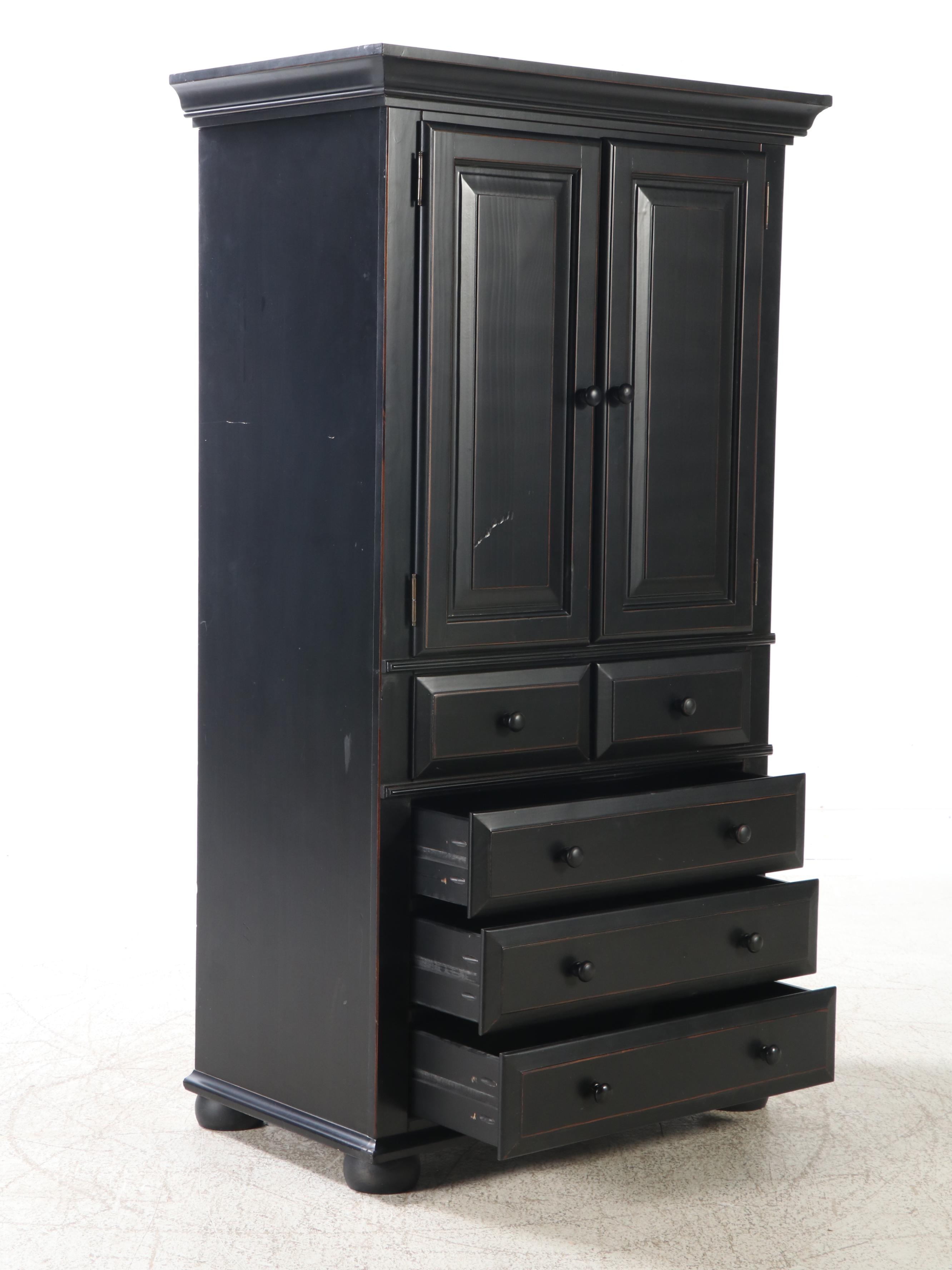 Ballard Designs Painted Wood Entertainment Armoire