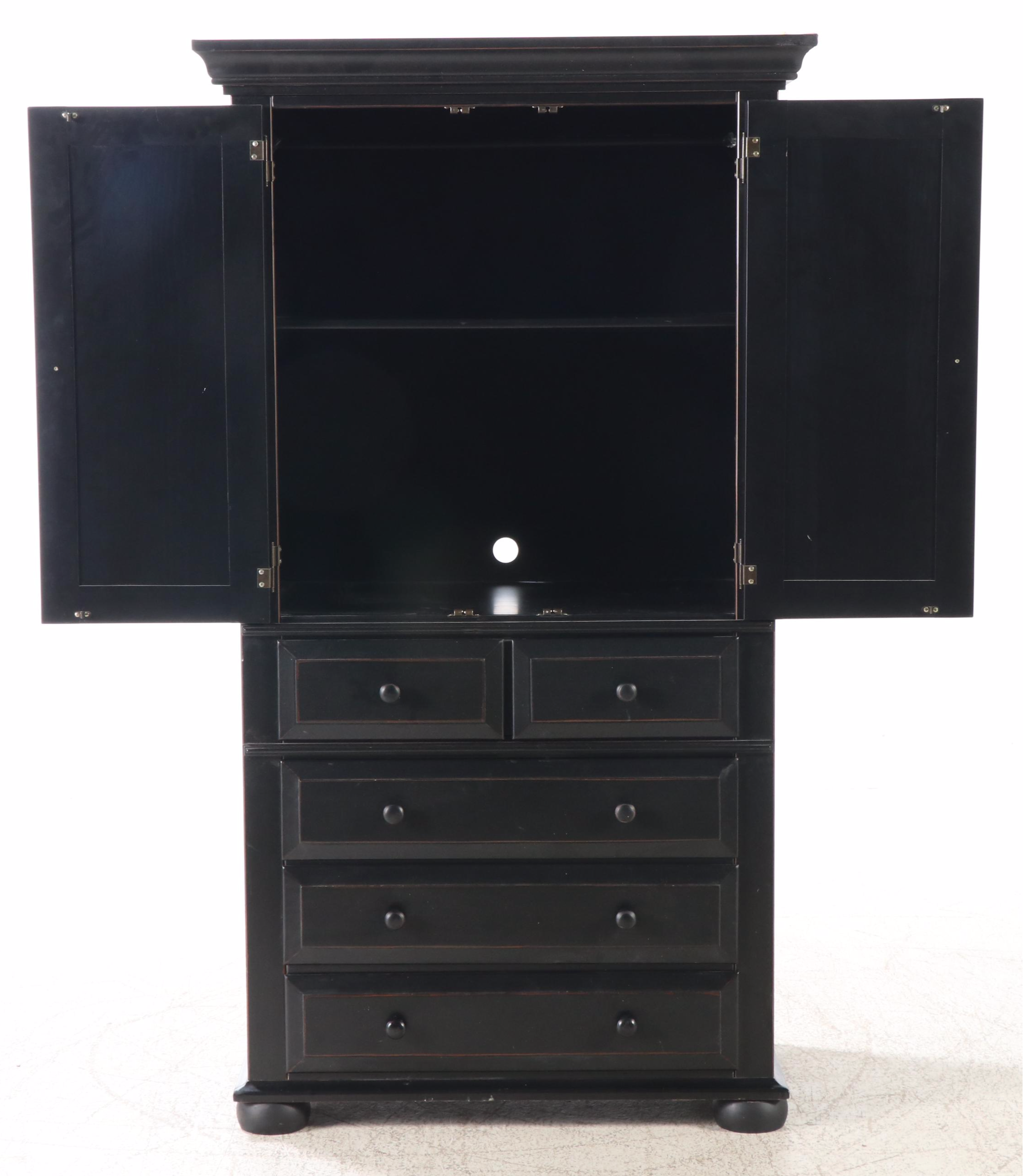 Ballard Designs Painted Wood Entertainment Armoire