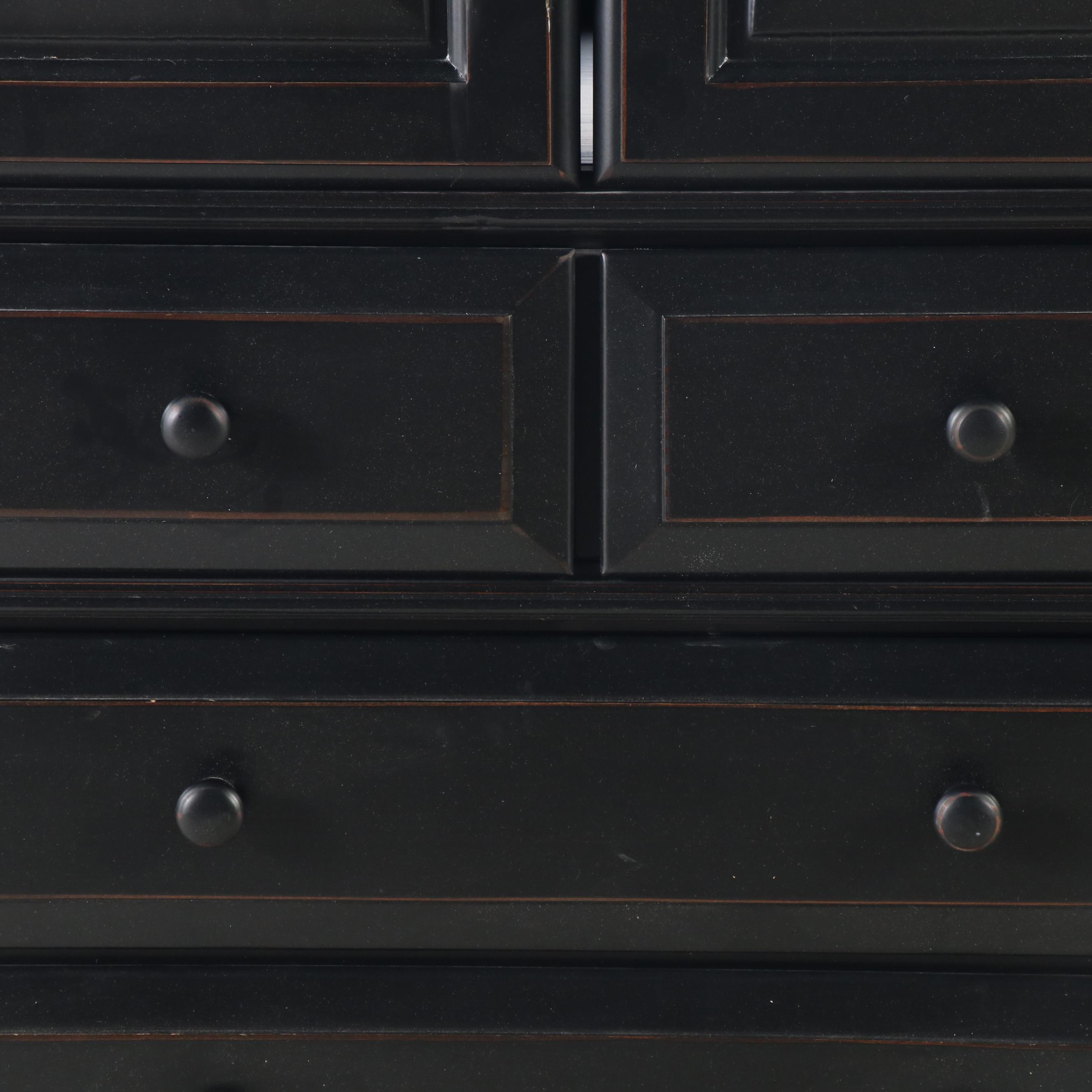 Ballard Designs Painted Wood Entertainment Armoire