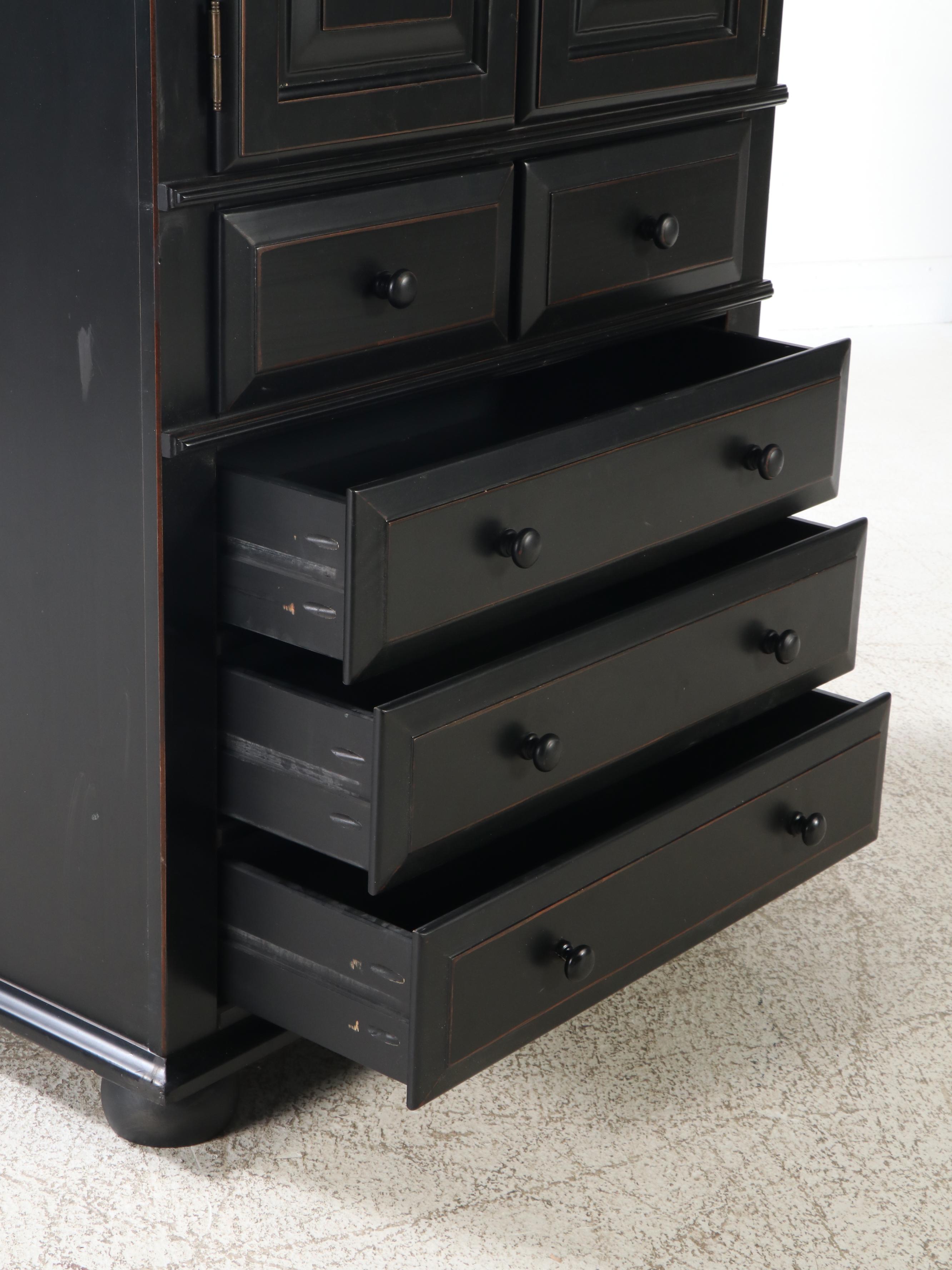 Ballard Designs Painted Wood Entertainment Armoire