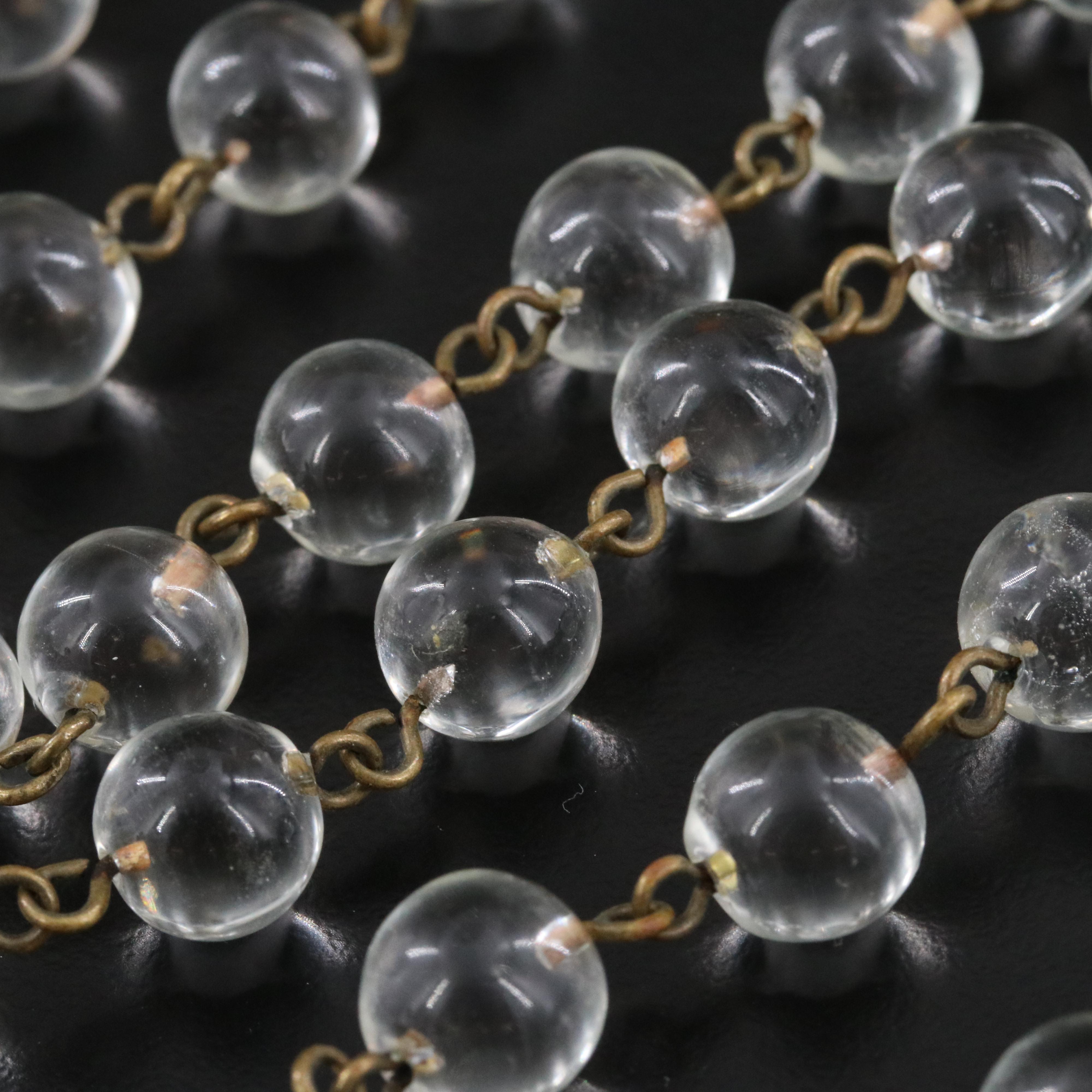 Vintage Glass Sphere Station Necklace