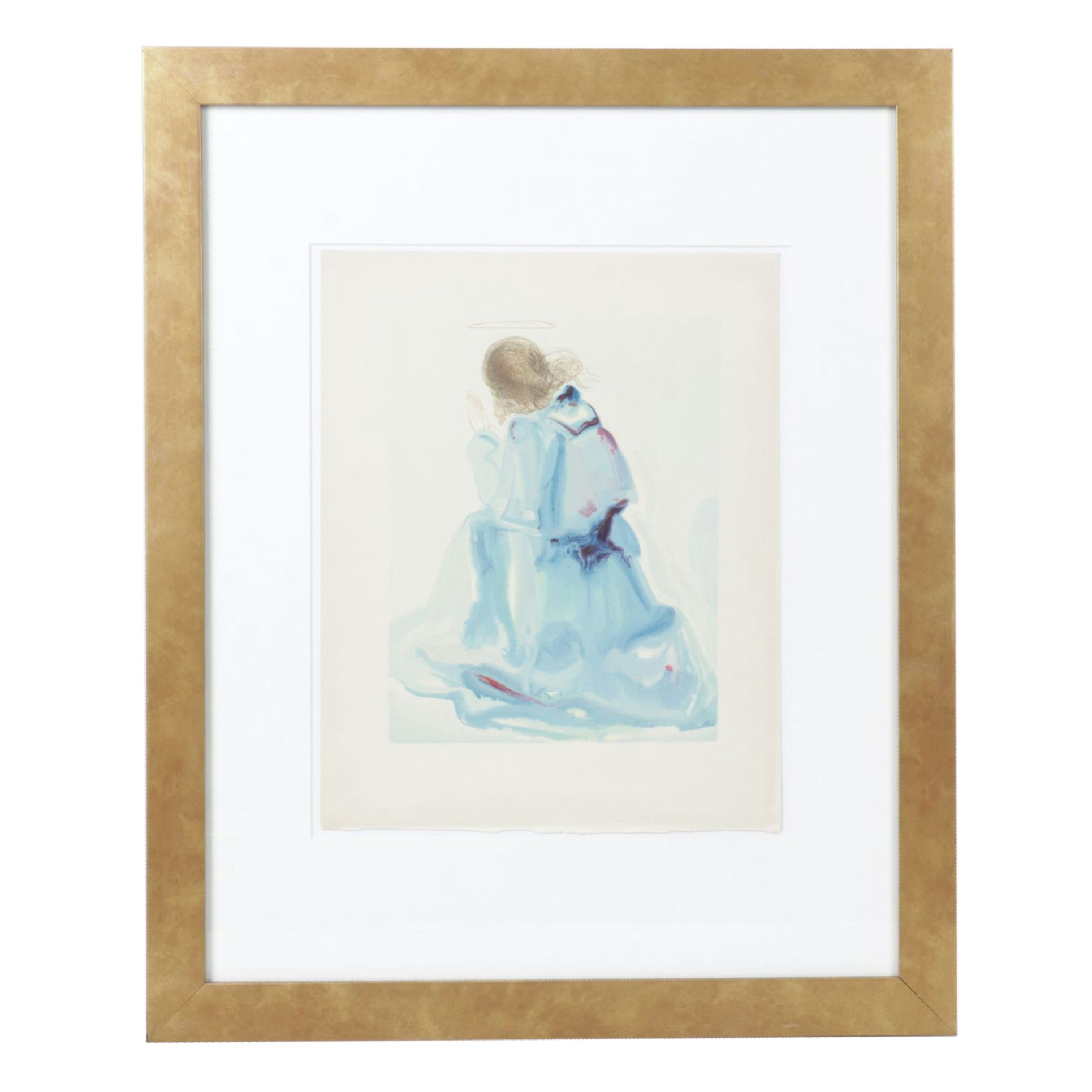 Salvador Dalí Wood Engraving "L'ange", 1964