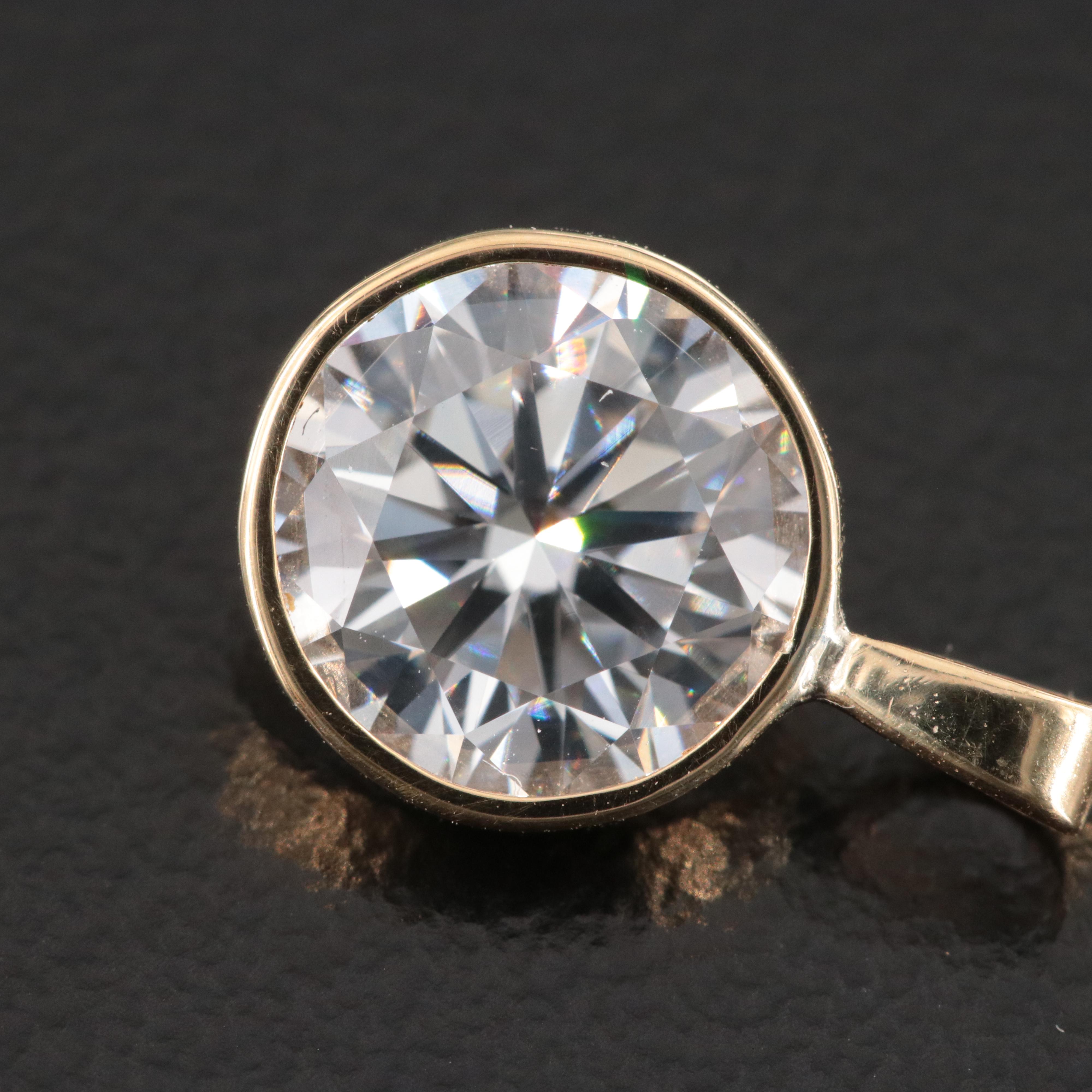 18K 1.46 CT Lab Grown Diamond Solitaire Pendant