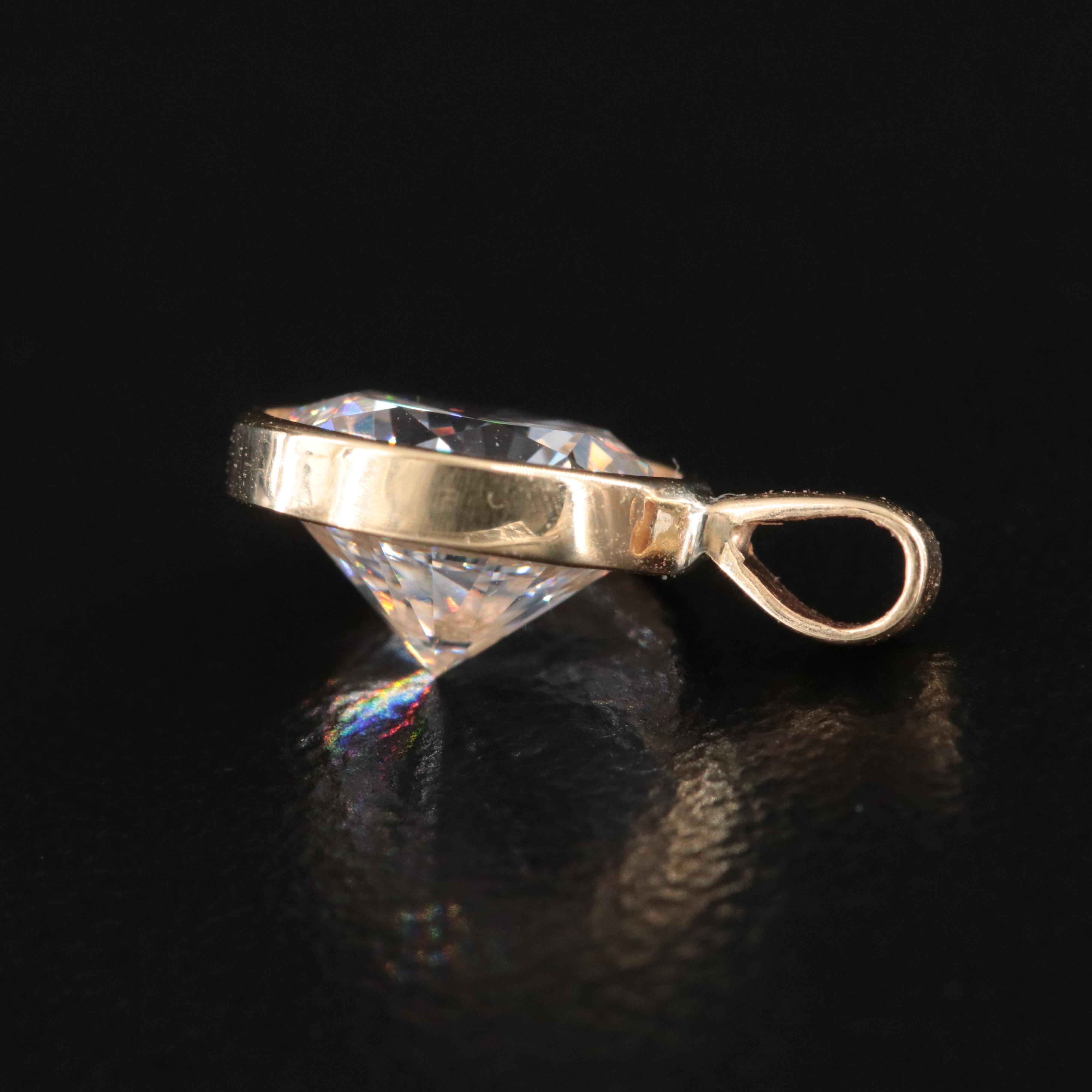 18K 1.46 CT Lab Grown Diamond Solitaire Pendant