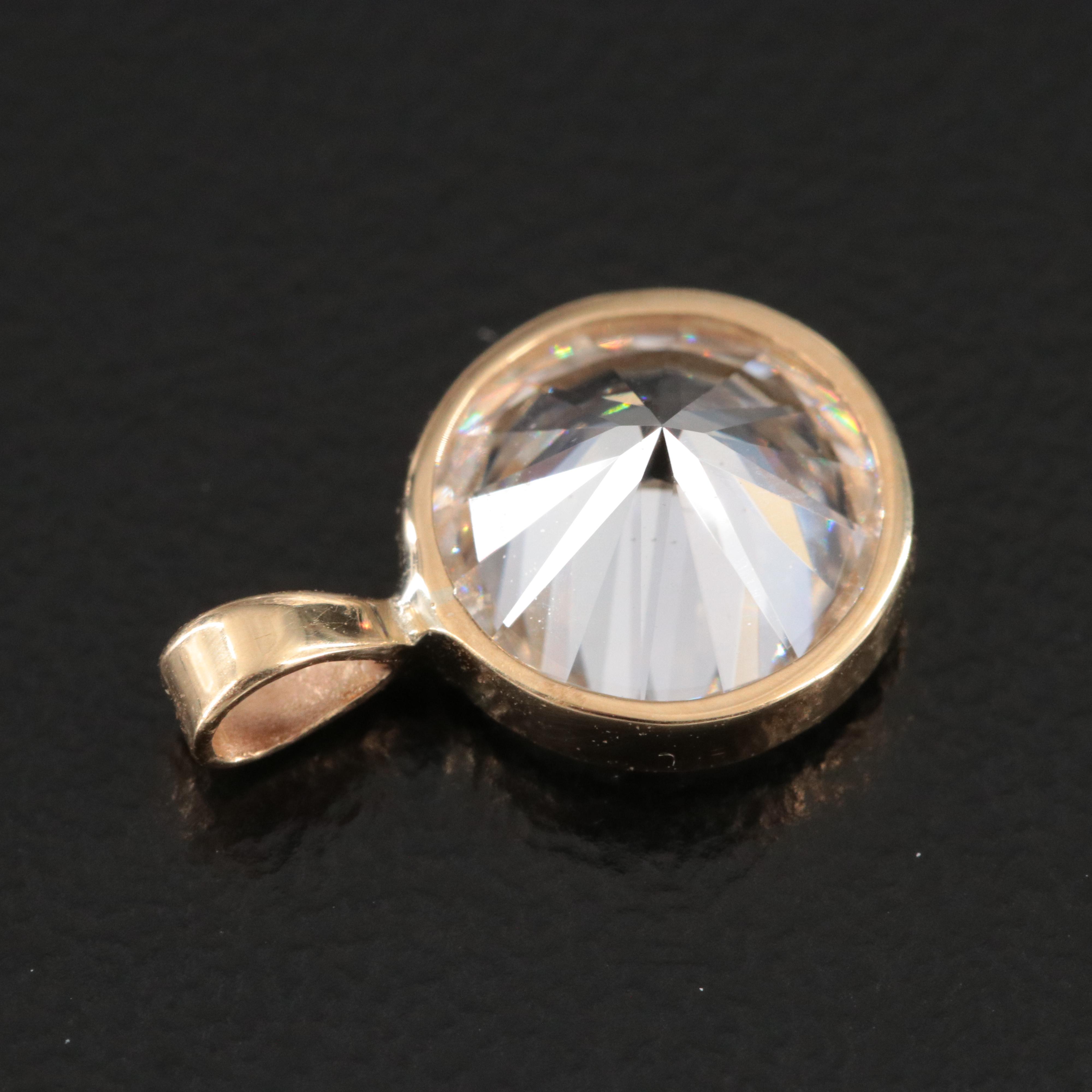 18K 1.46 CT Lab Grown Diamond Solitaire Pendant