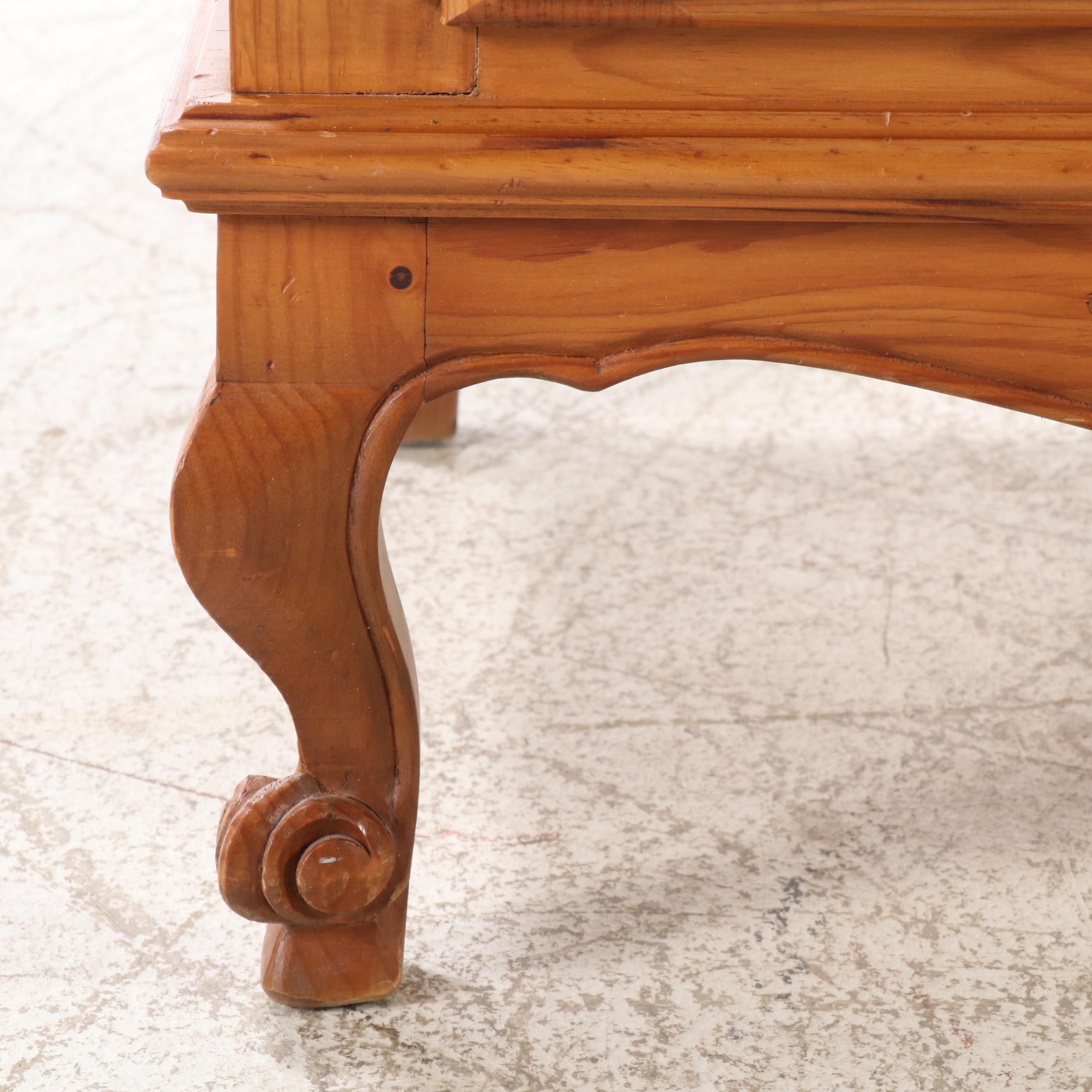 French Provincial Pine Armoire, Late 20th Century