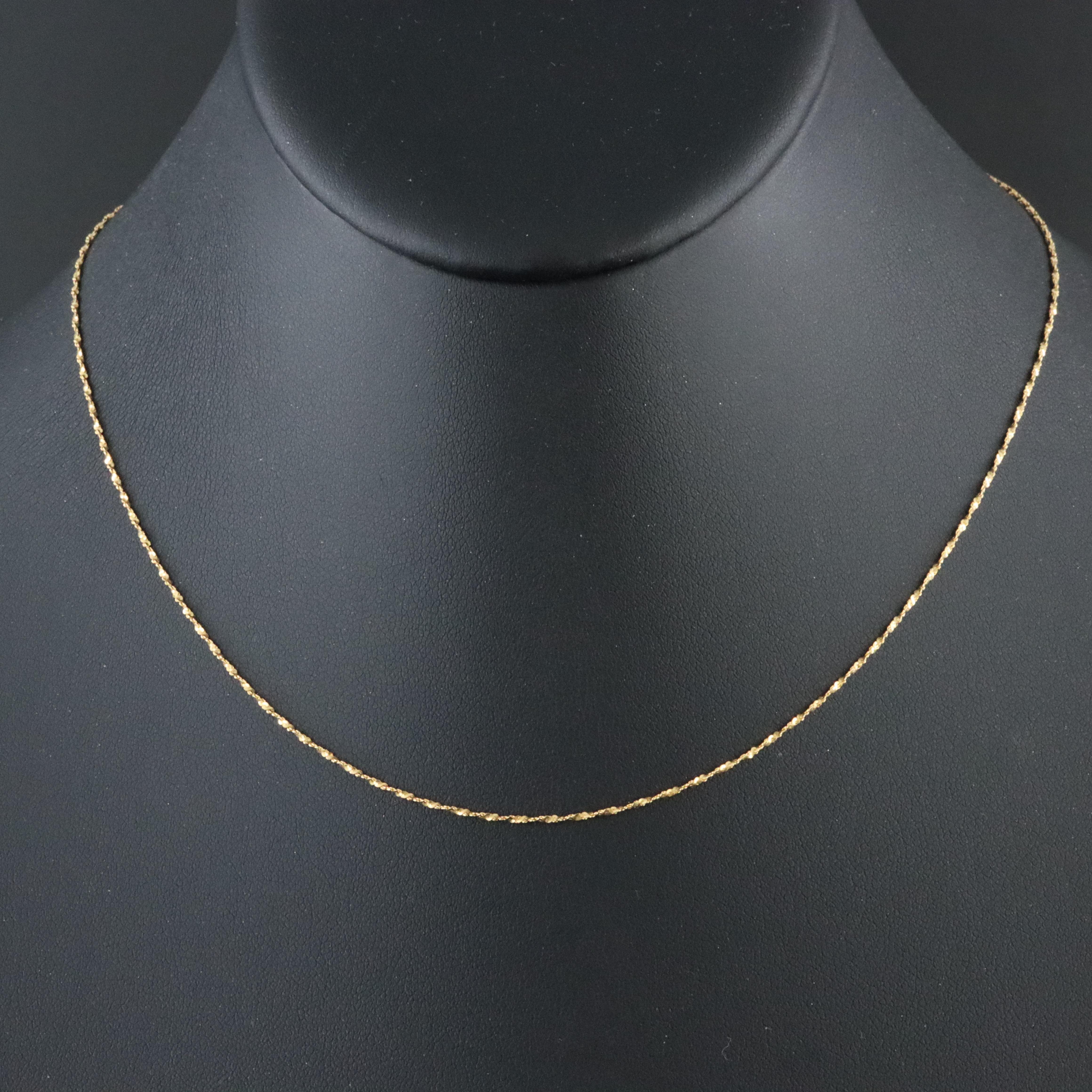 Italian 14K Twist Serpentine Chain Necklace