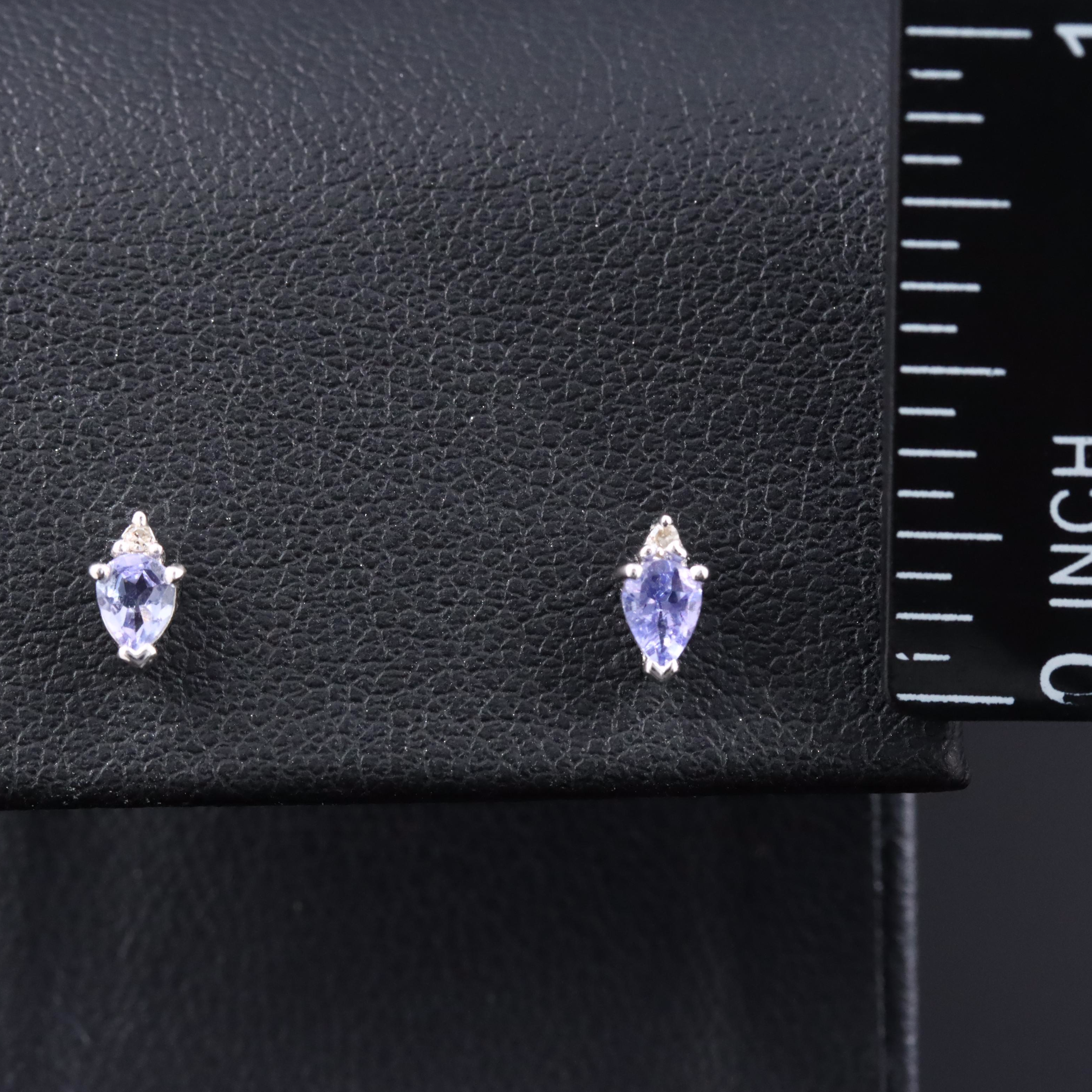 10K Tanzanite and Diamond Earrings