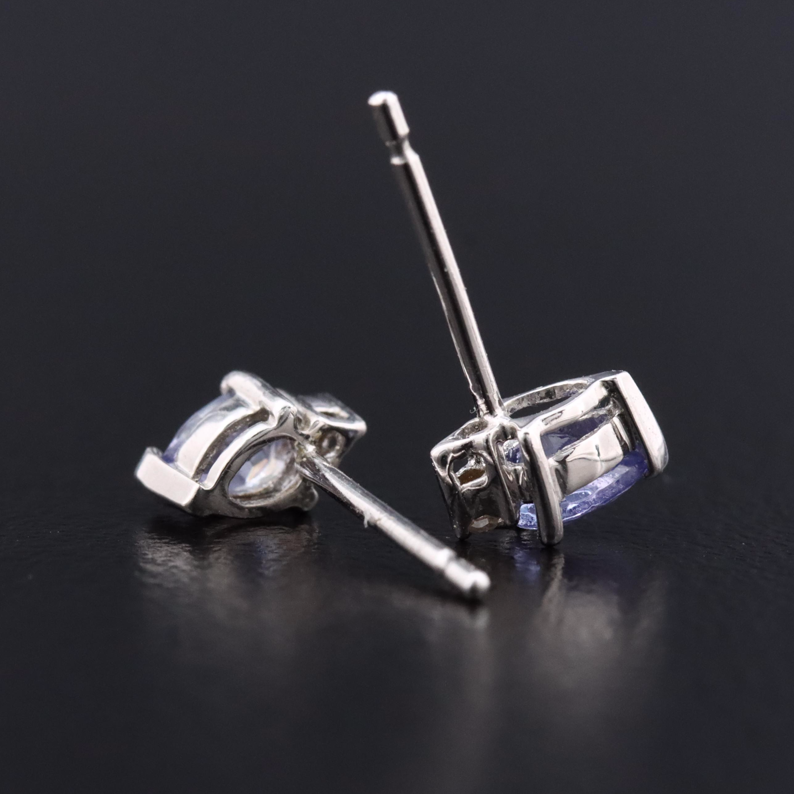 10K Tanzanite and Diamond Earrings