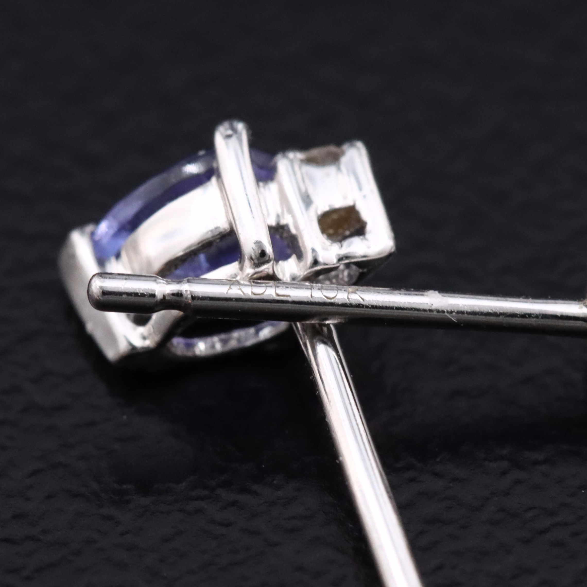 10K Tanzanite and Diamond Earrings