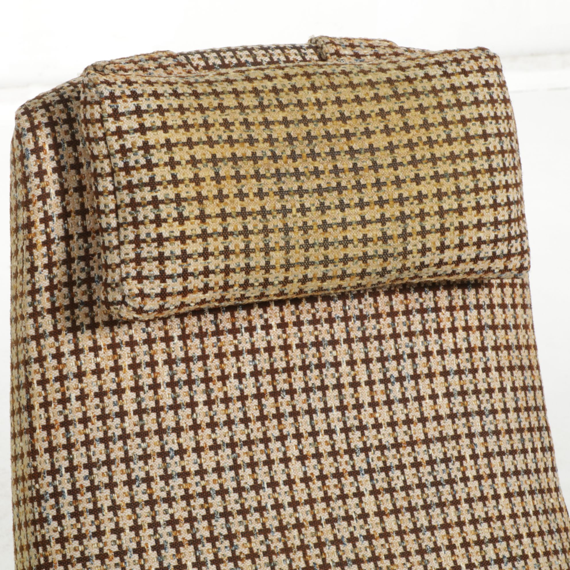 Dux Mid Century Modern Walnut Reclining Lounge Chair and Footstool