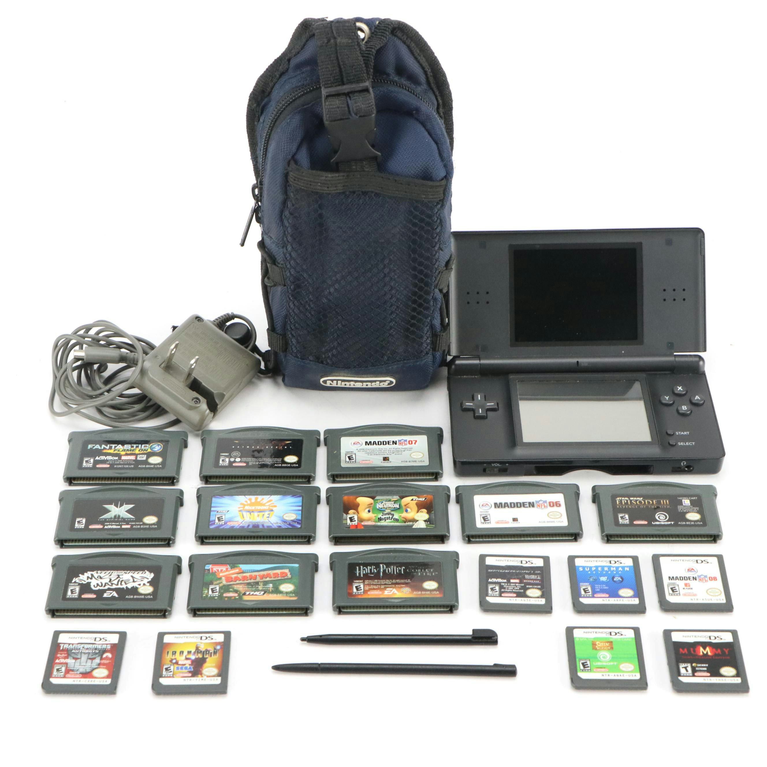 Nintendo DS Lite with "Madden '06," "Batman Begins," and More Games