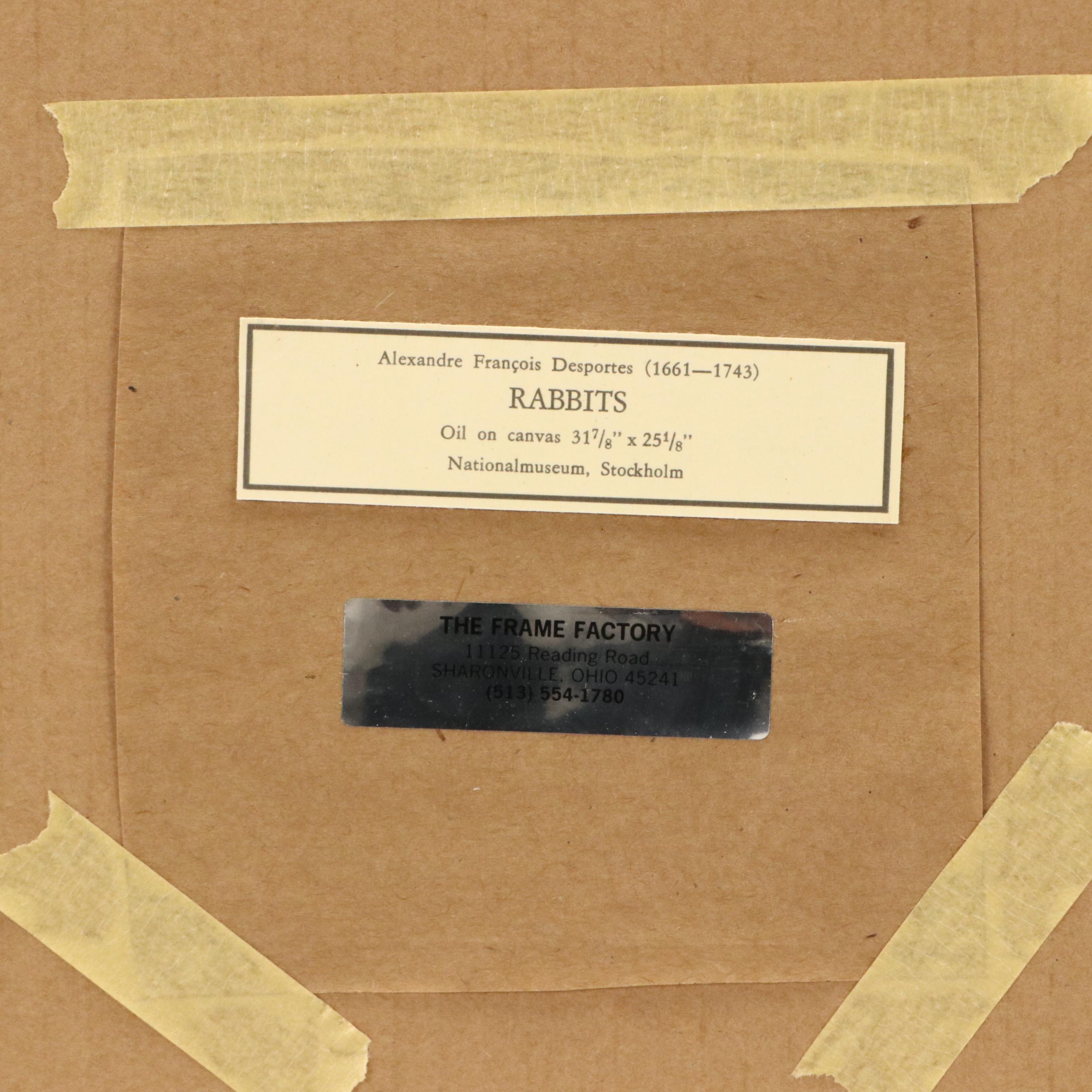 After Alexandre-François Desportes Giclée "Rabbits"