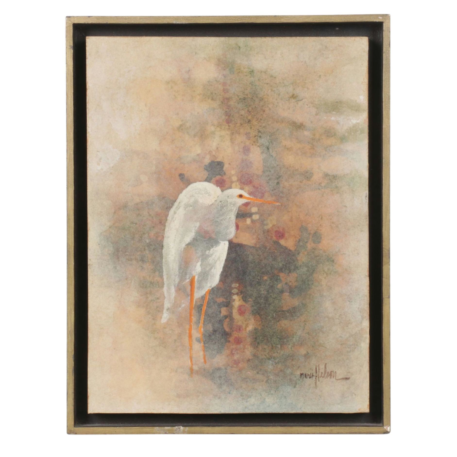 Marsh Nelson Mixed Media Painting "Dawn", 1970