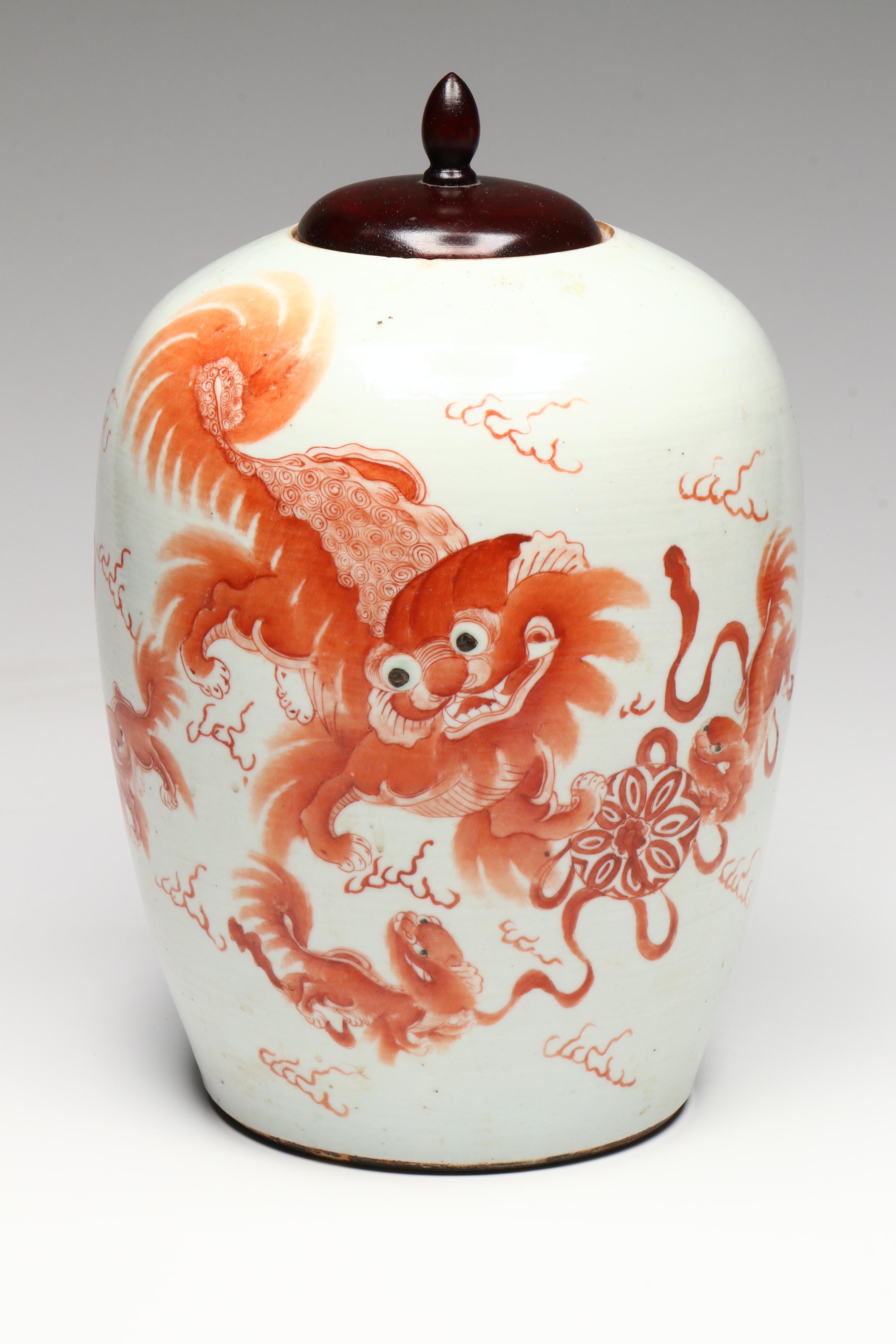 Antique Qing Dynasty Chinese Porcelain Ginger Jars