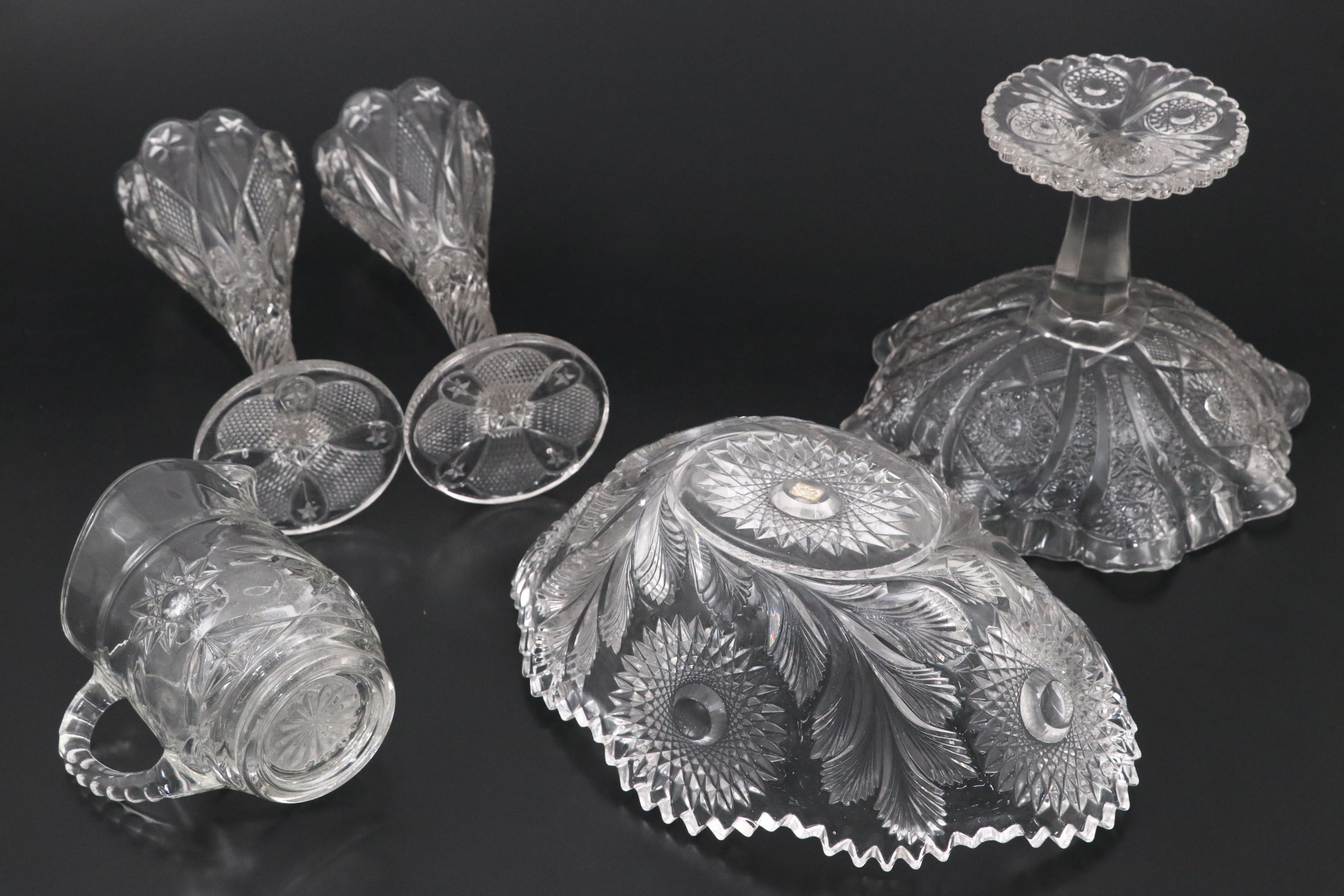 American Brilliant Cut Crystal and Glass Table Accessories