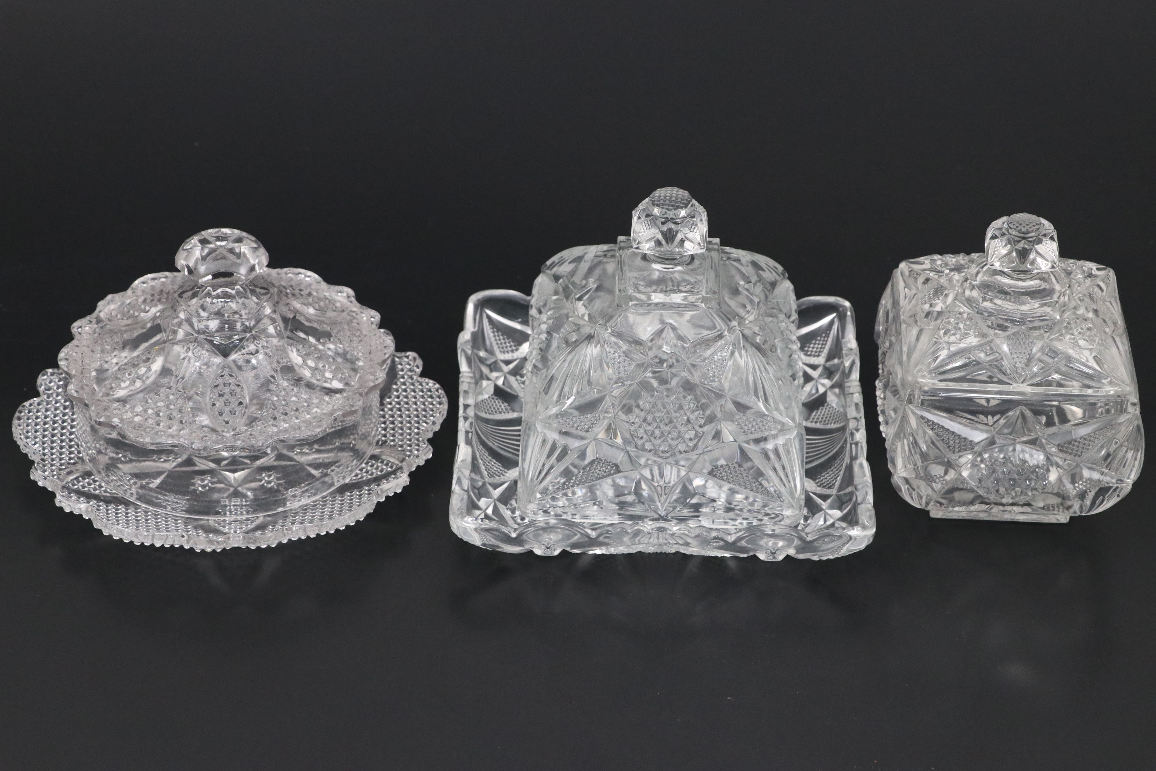American Brilliant Cut Crystal and Glass Table Accessories
