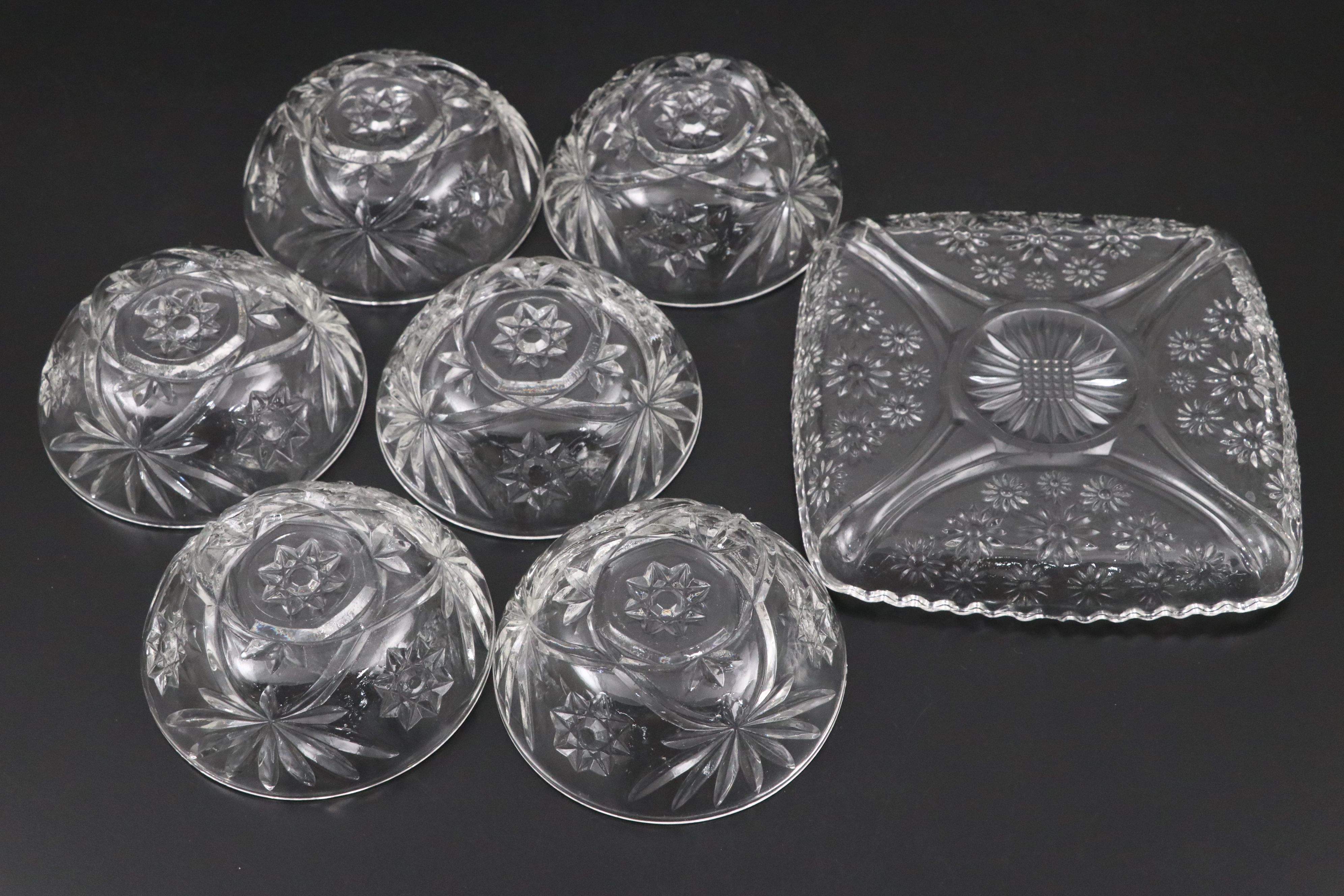 American Brilliant Cut Crystal and Glass Table Accessories