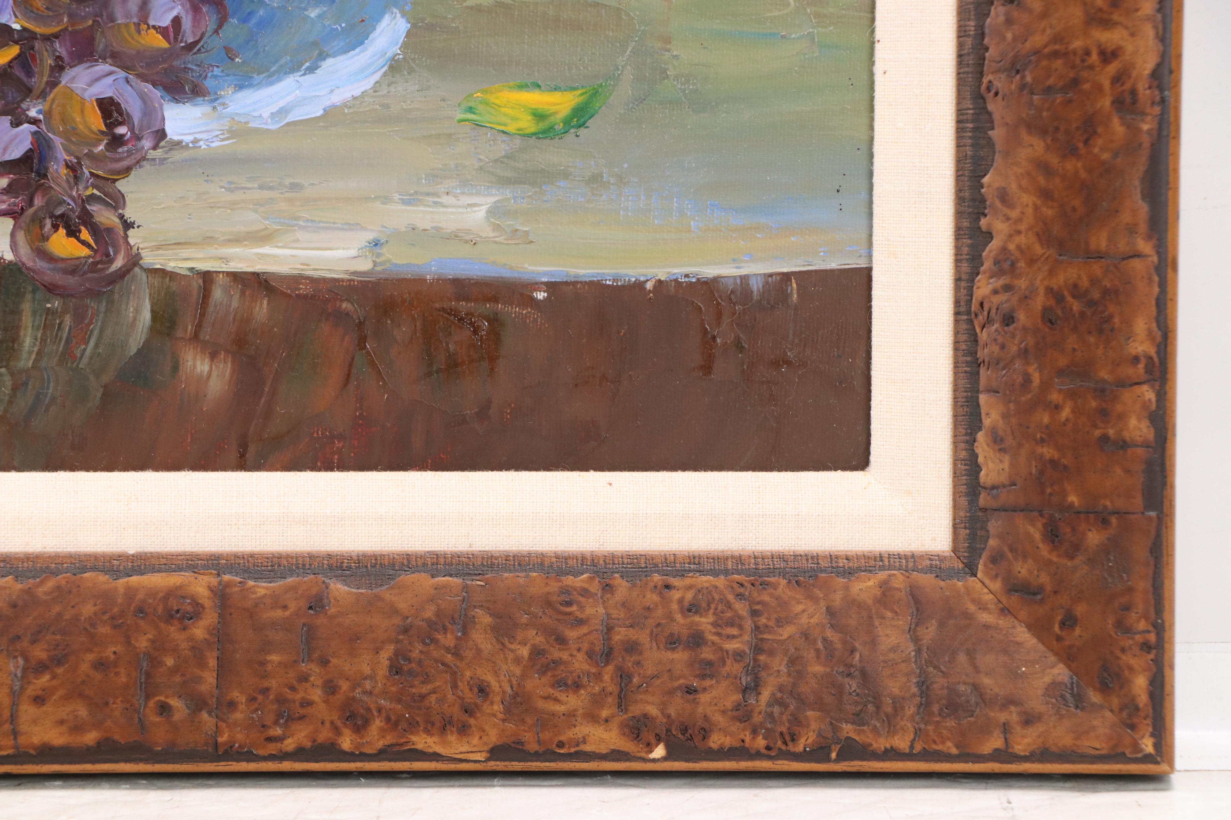 Floral Still Life Acrylic Painting of Sunflowers, Circa 2010