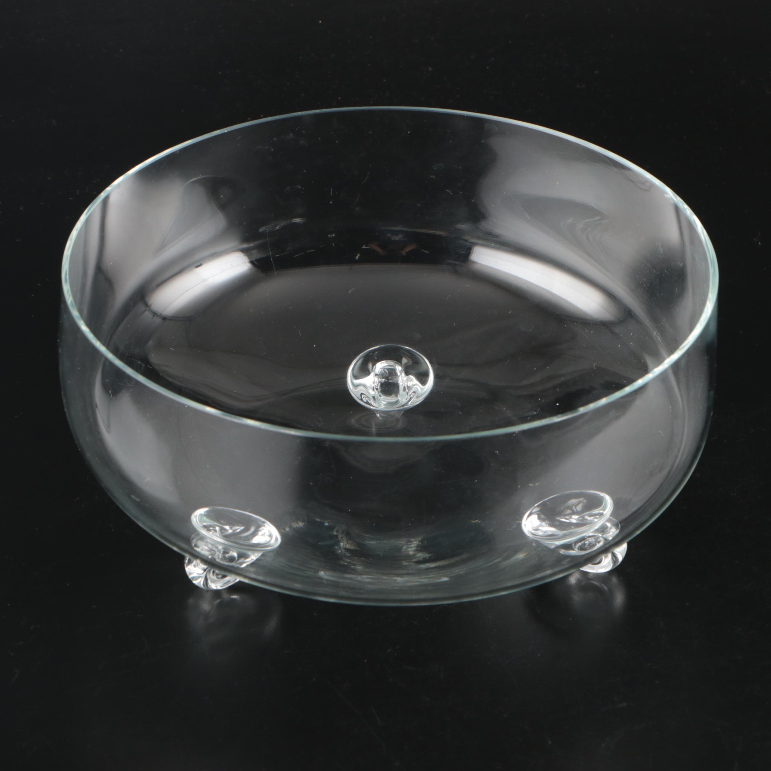 Indiana Glass "Pretzel Clear" Cheese Plates and Other Glass Serveware