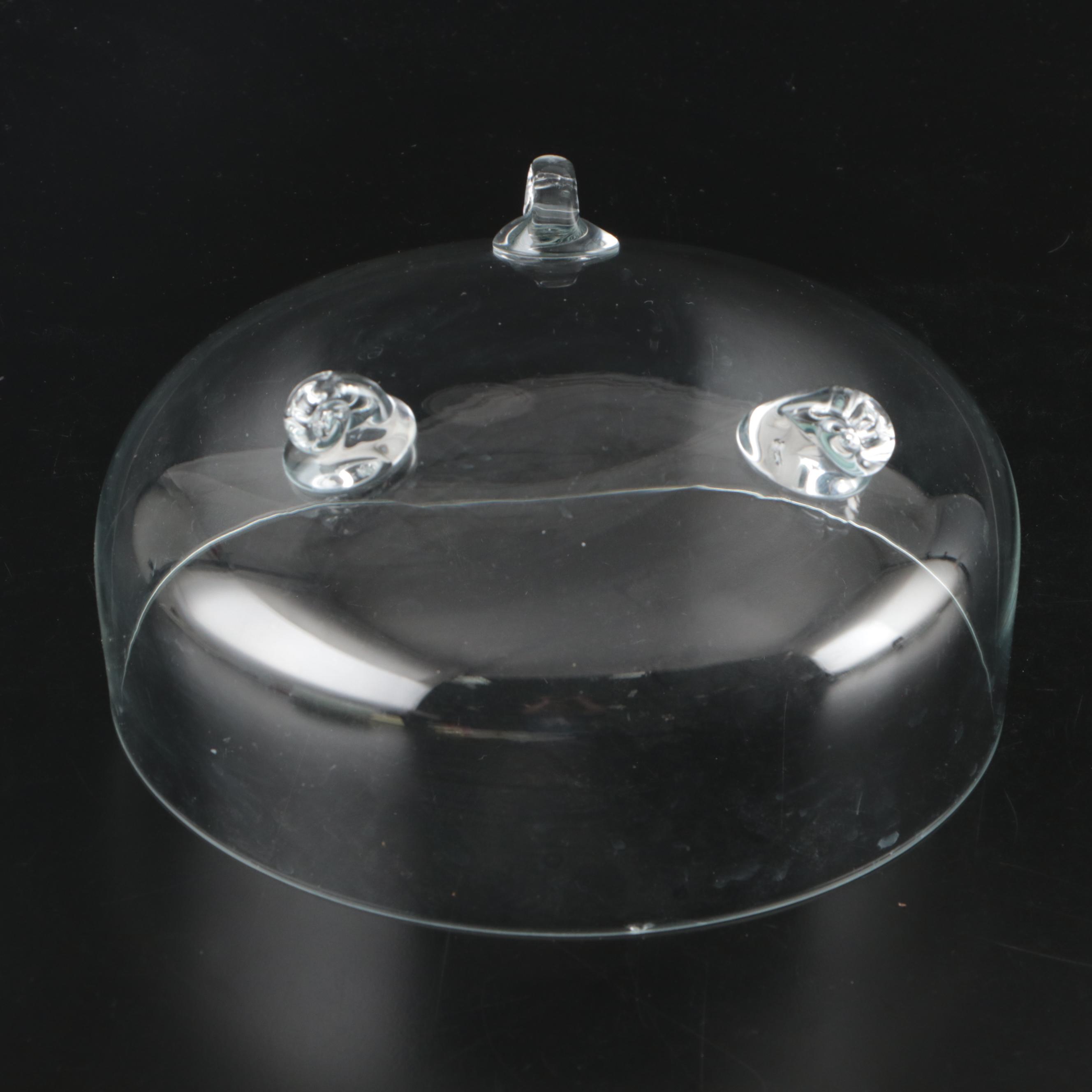 Indiana Glass "Pretzel Clear" Cheese Plates and Other Glass Serveware