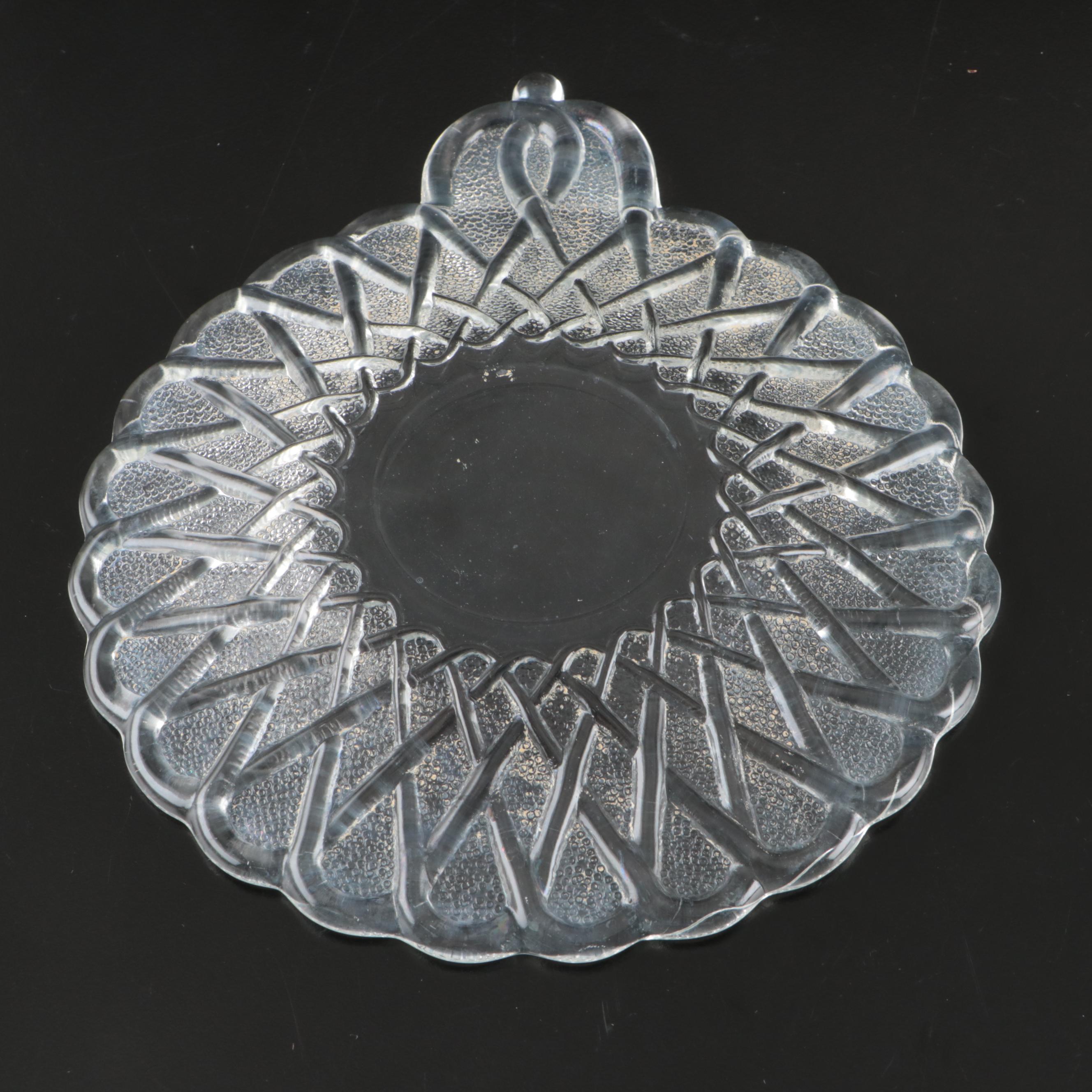 Indiana Glass "Pretzel Clear" Cheese Plates and Other Glass Serveware