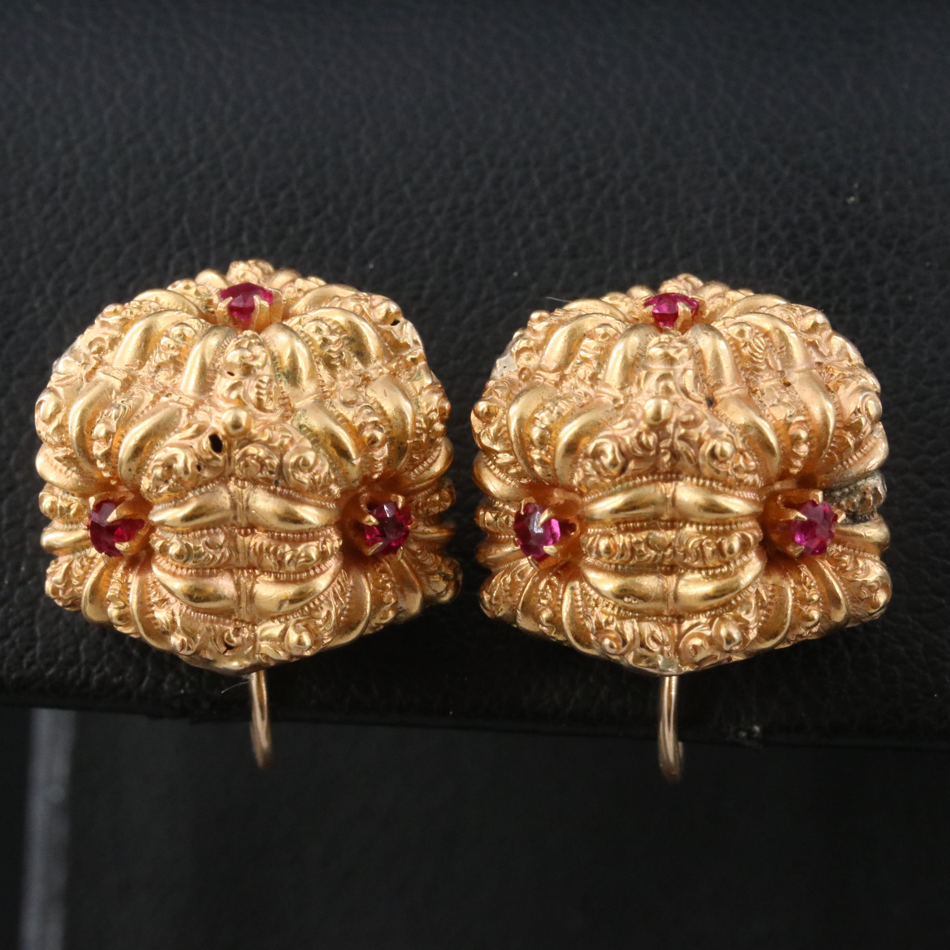 14K Ruby Earrings
