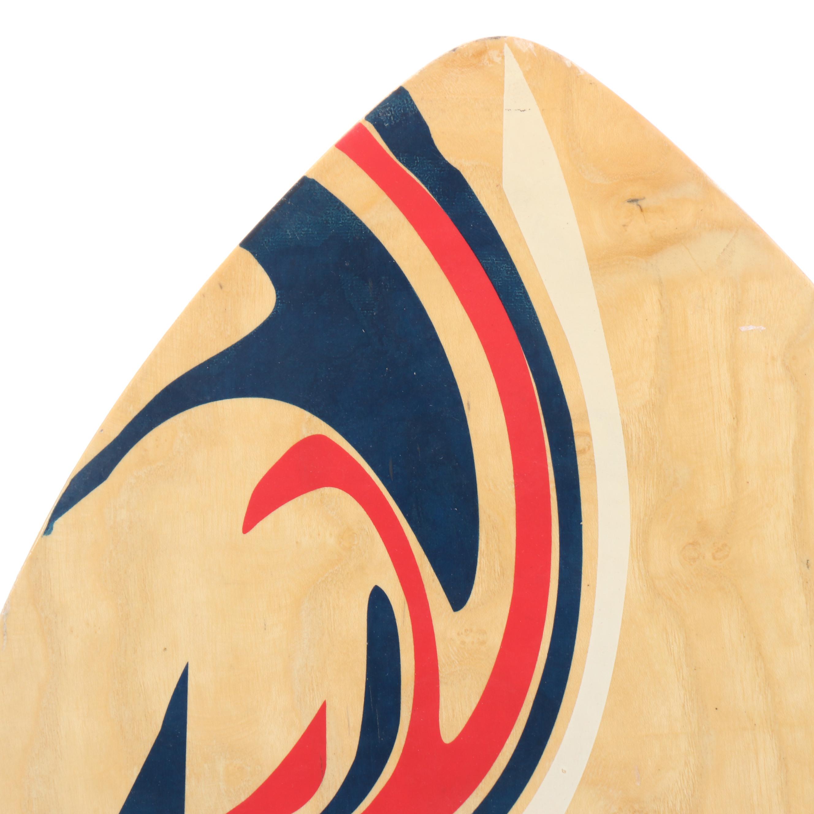 Polychrome Wooden Bargain Beachwear Skimboard